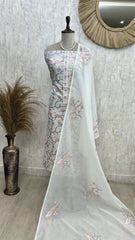 Thread Embroidery Kota Unstitched Suit Set
