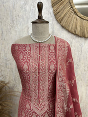 Pashmina jacquard weaving unstitched suit