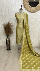 Pashmina jacquard weaving unstitched suit