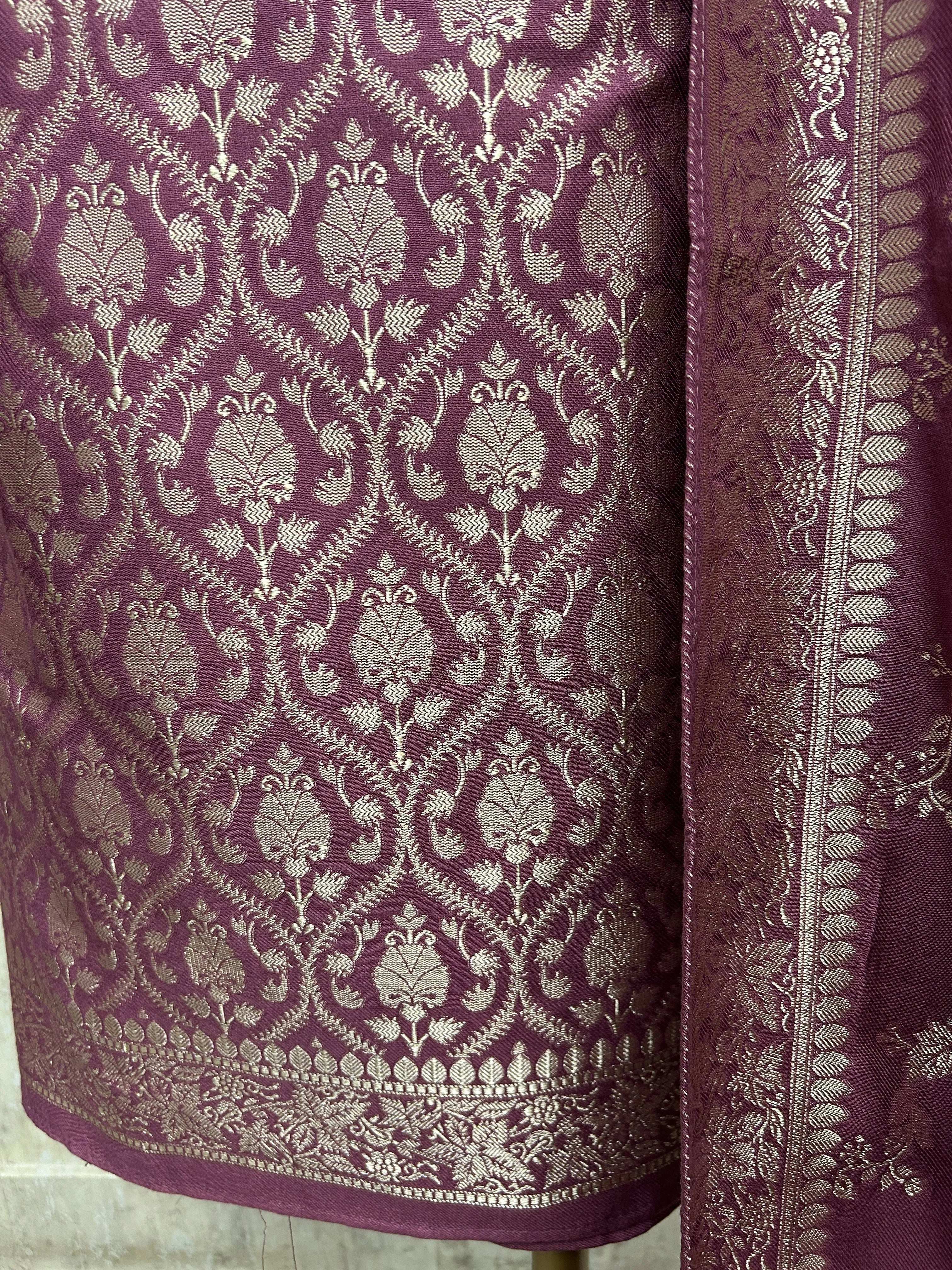 Pashmina jacquard weaving unstitched suit