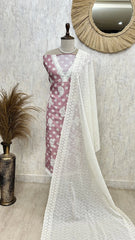 Polka Dot Cotton Unstitched Suit Set