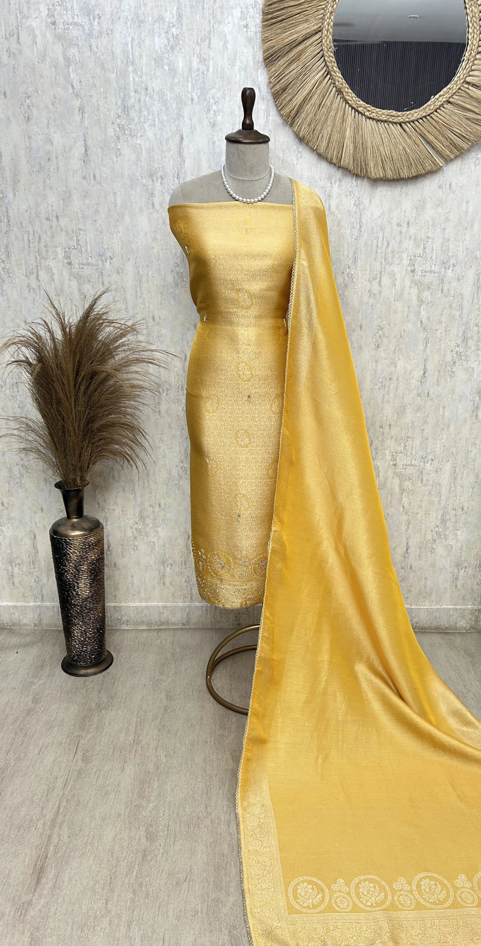 Luxury Brocade silk Unstitched suit