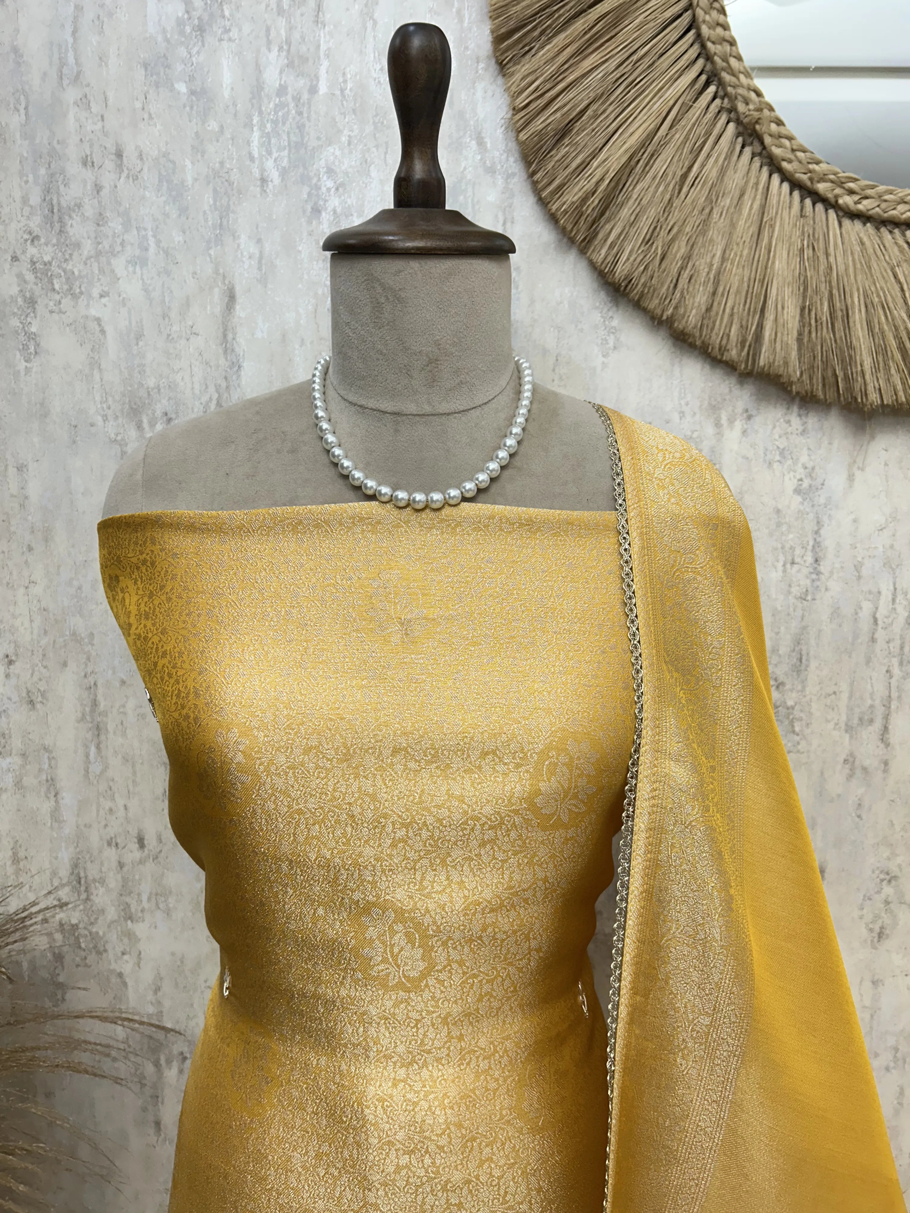 Luxury Brocade silk Unstitched suit