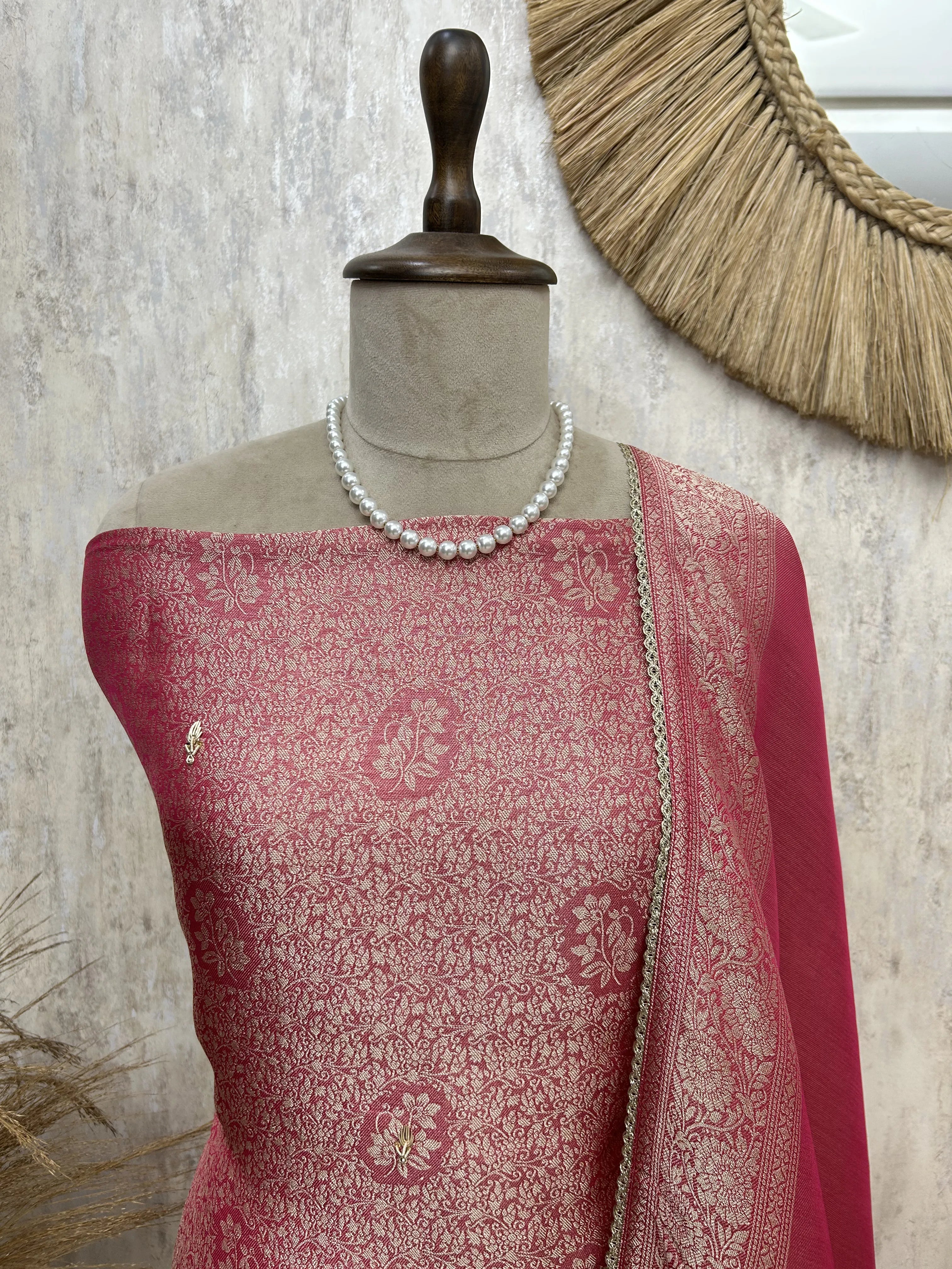 Luxury Brocade silk Unstitched suit