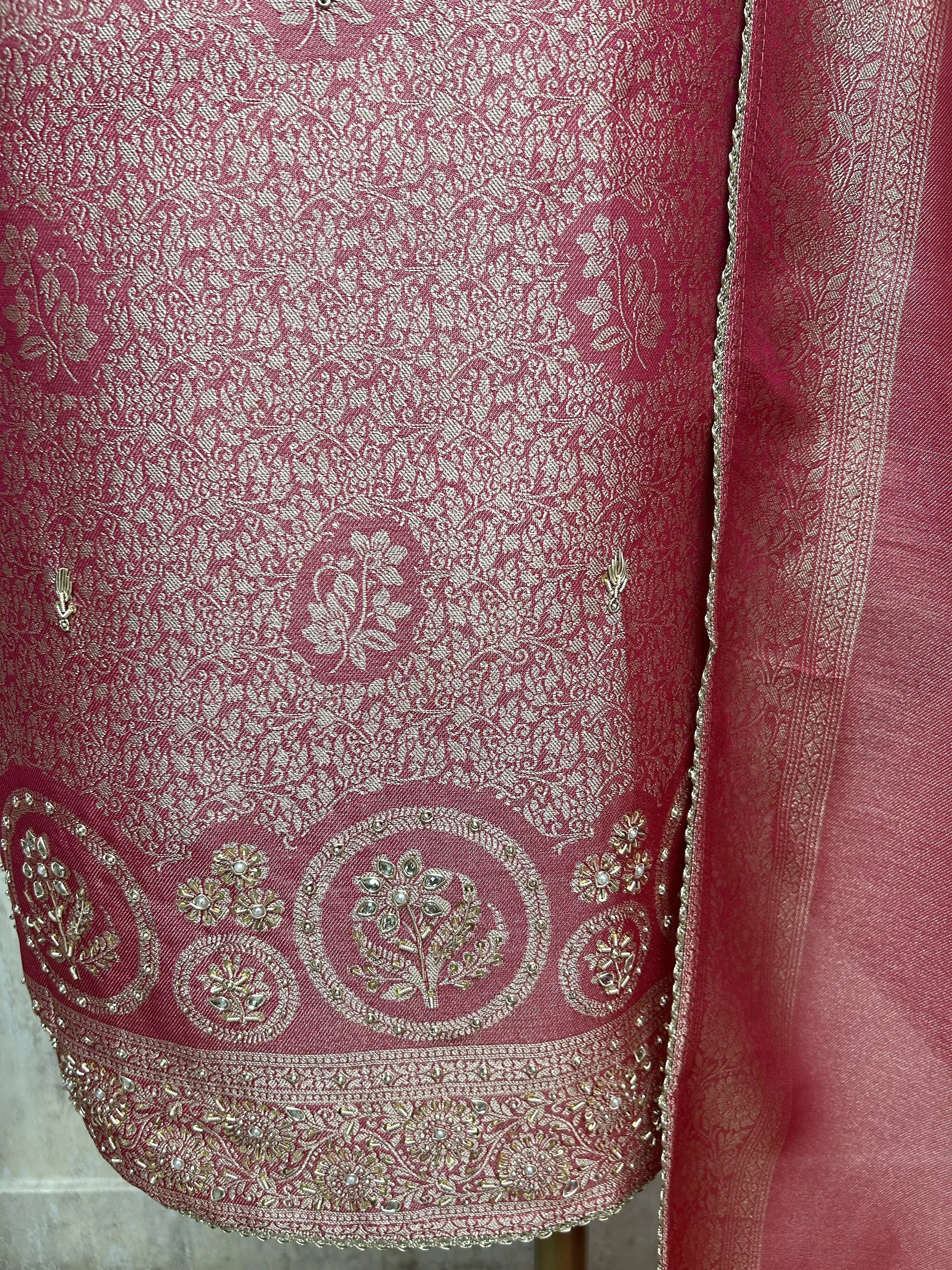 Luxury Brocade silk Unstitched suit