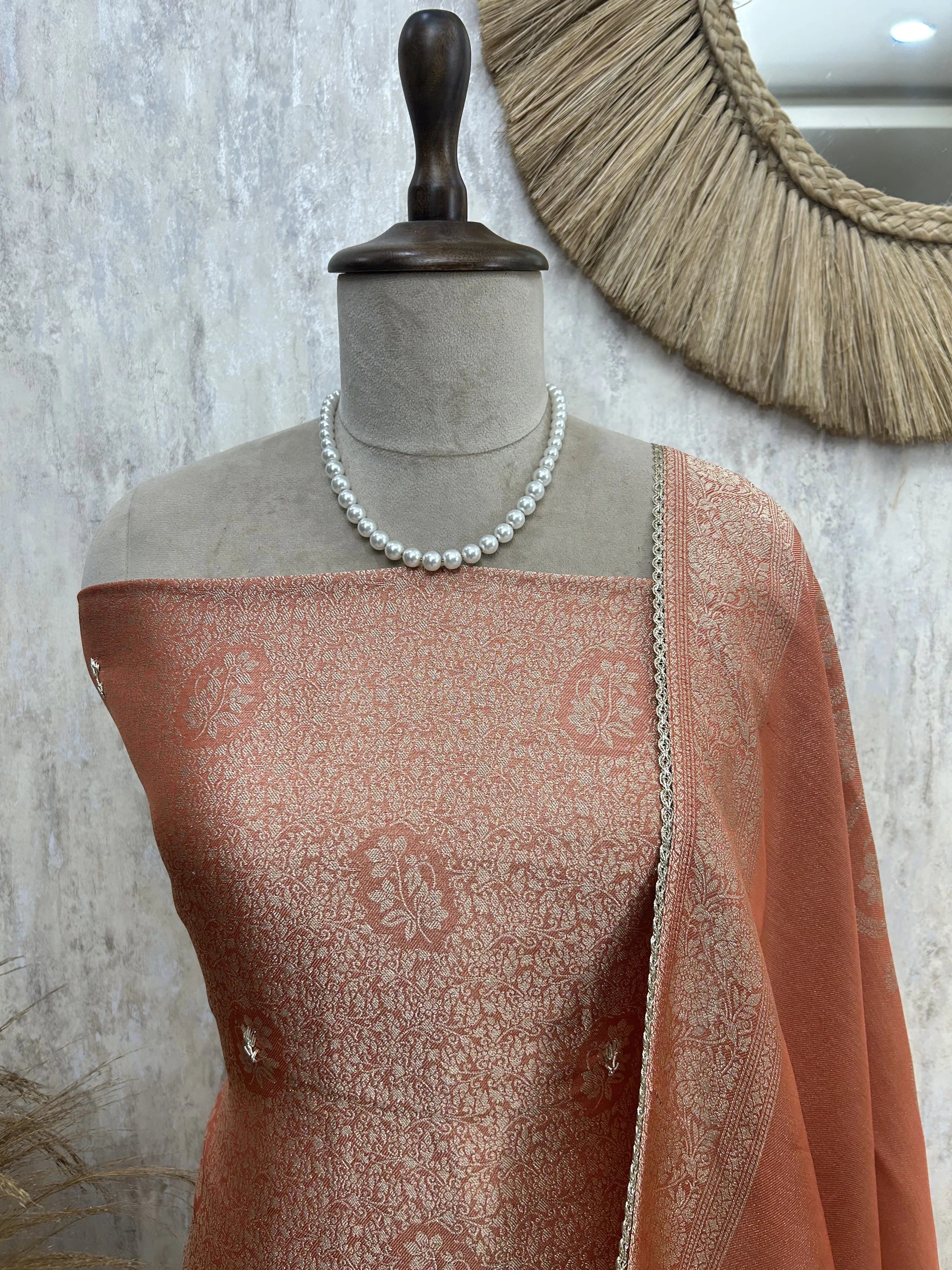 Luxury Brocade silk Unstitched suit