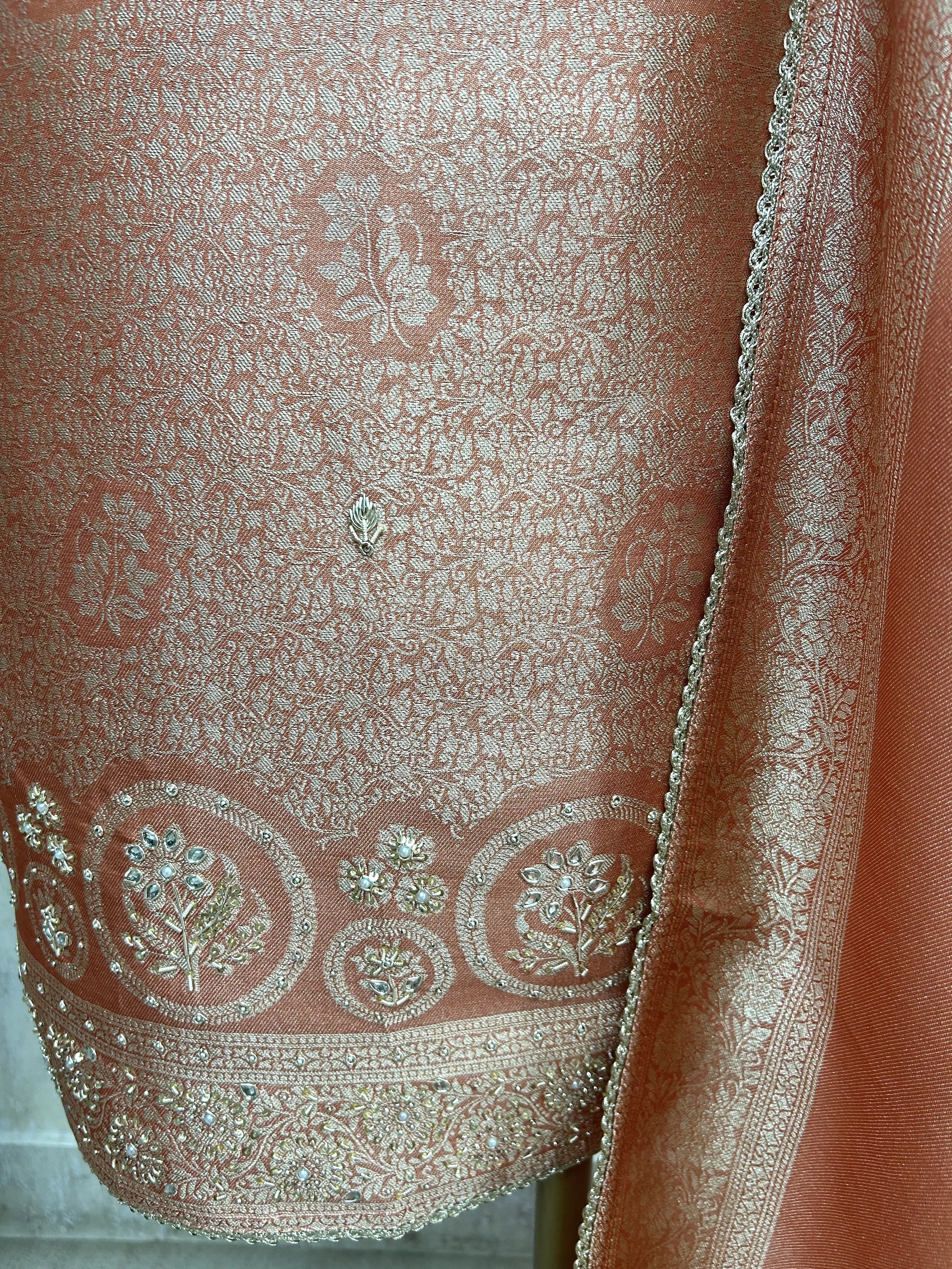 Luxury Brocade silk Unstitched suit