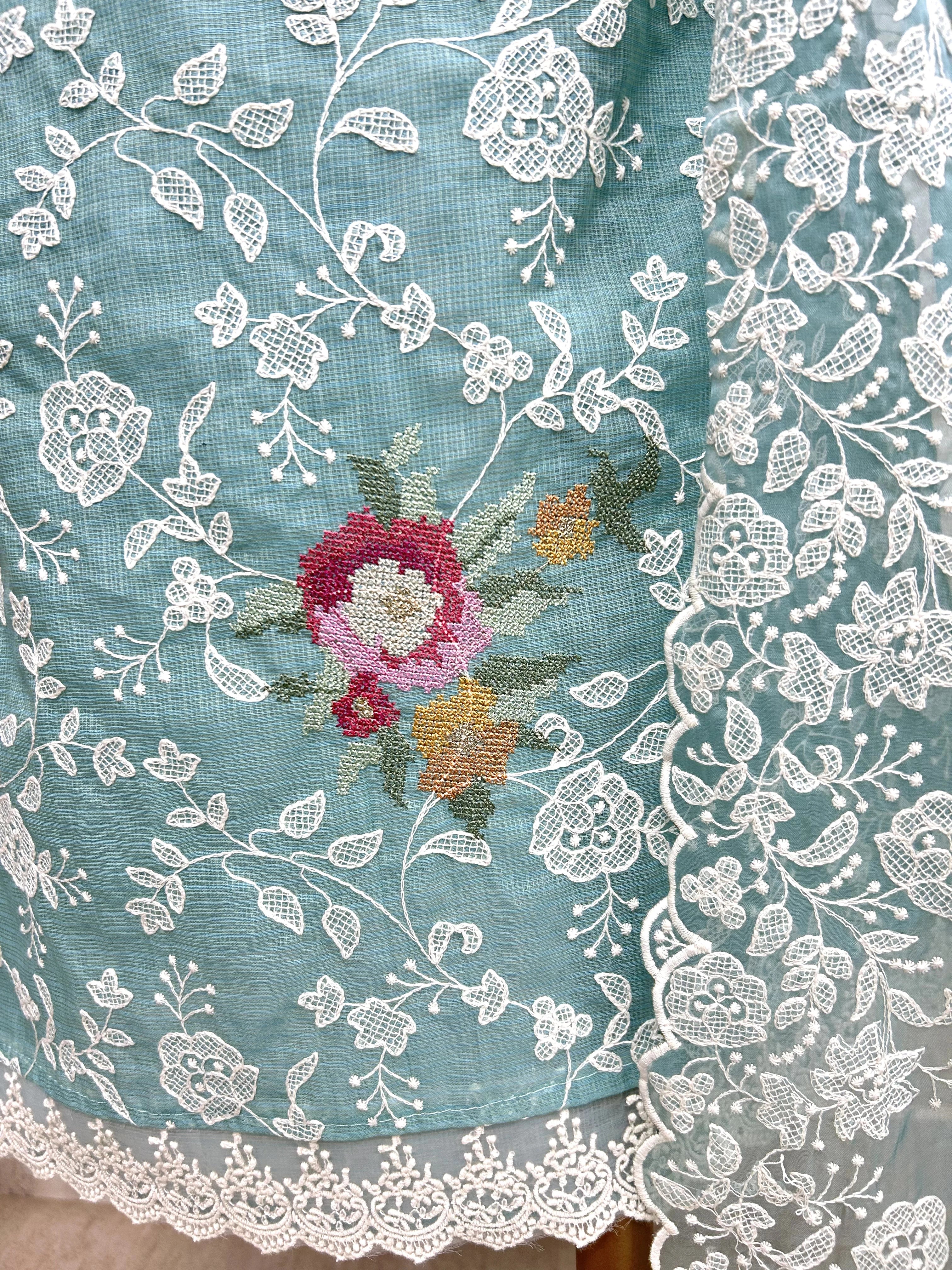 Cross Stitch Kota Unstitched Suit Set