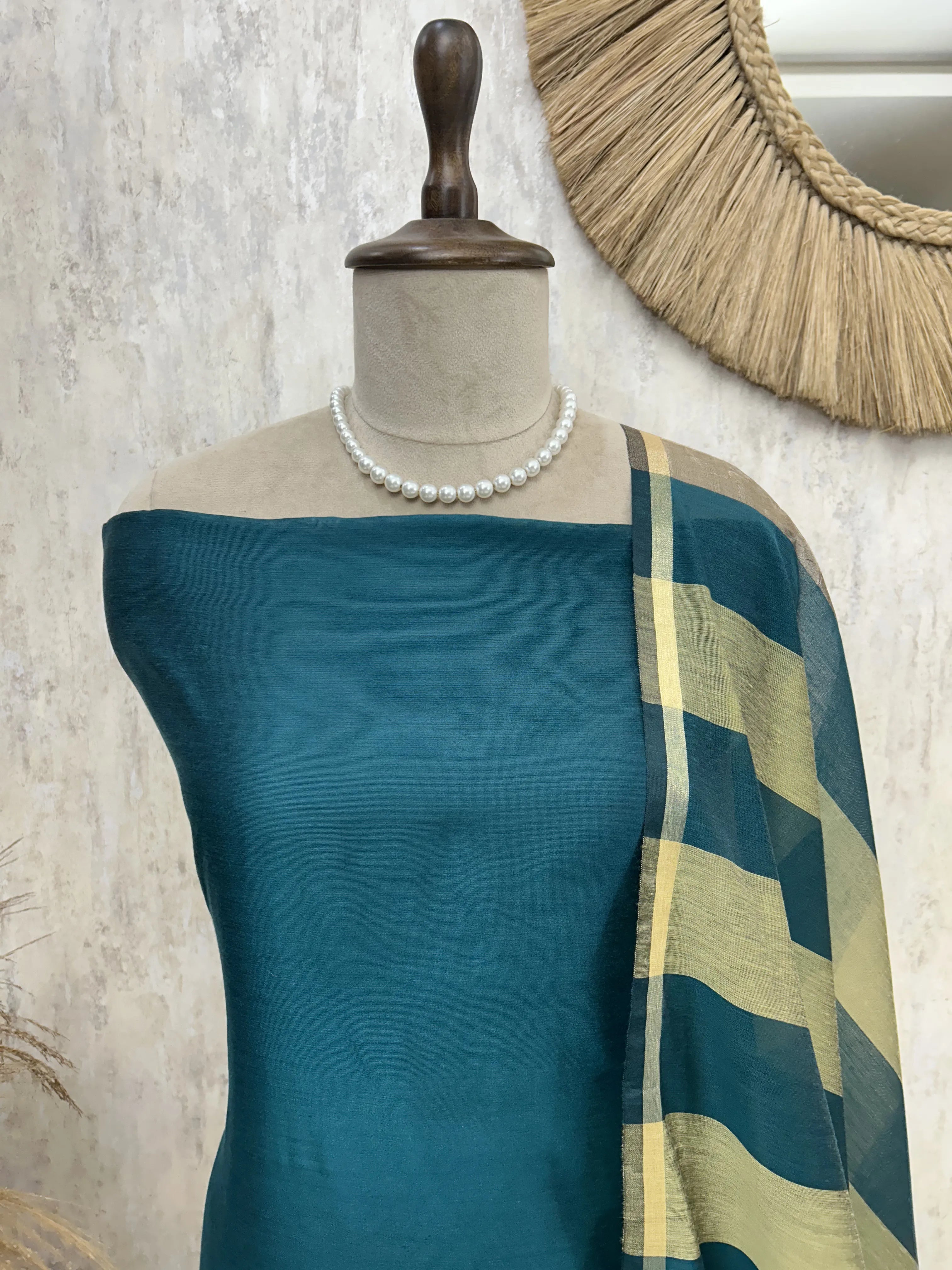 Maheshwari Silk Unstitched Suit