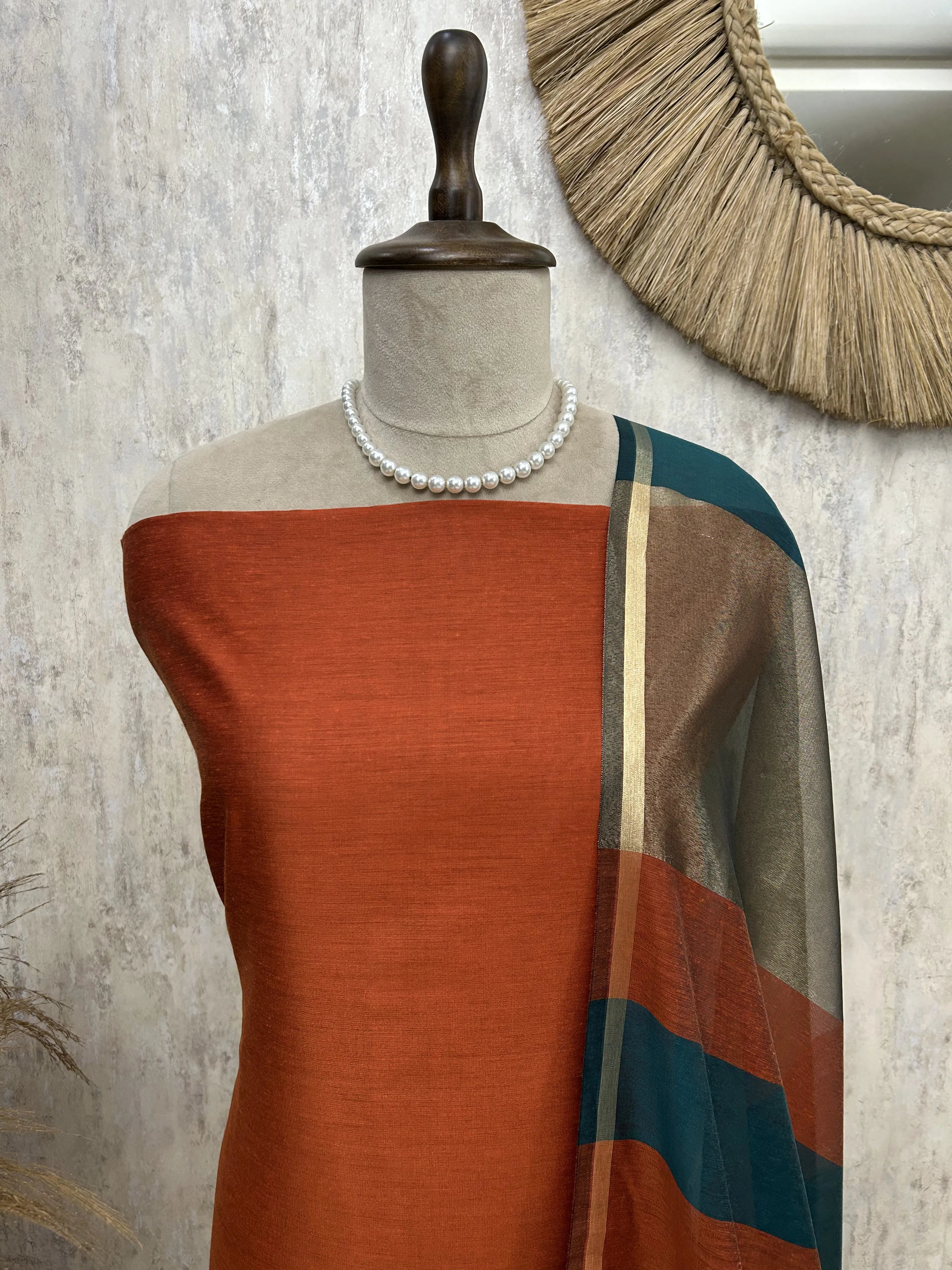 Maheshwari Silk Unstitched Suit