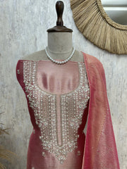 Tissue silk unstitched suit set