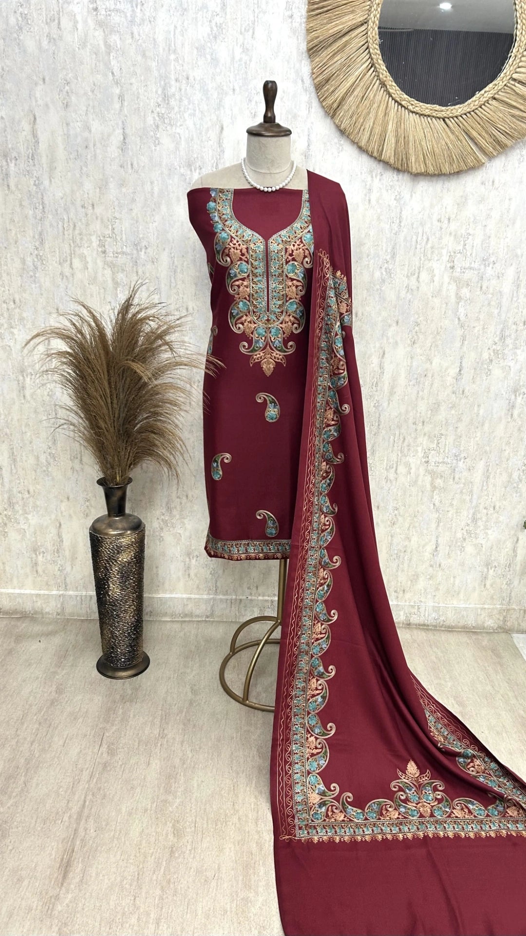 Kashmiri Unstitched suit set
