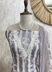 Printed Linen Unstitched Suit Set