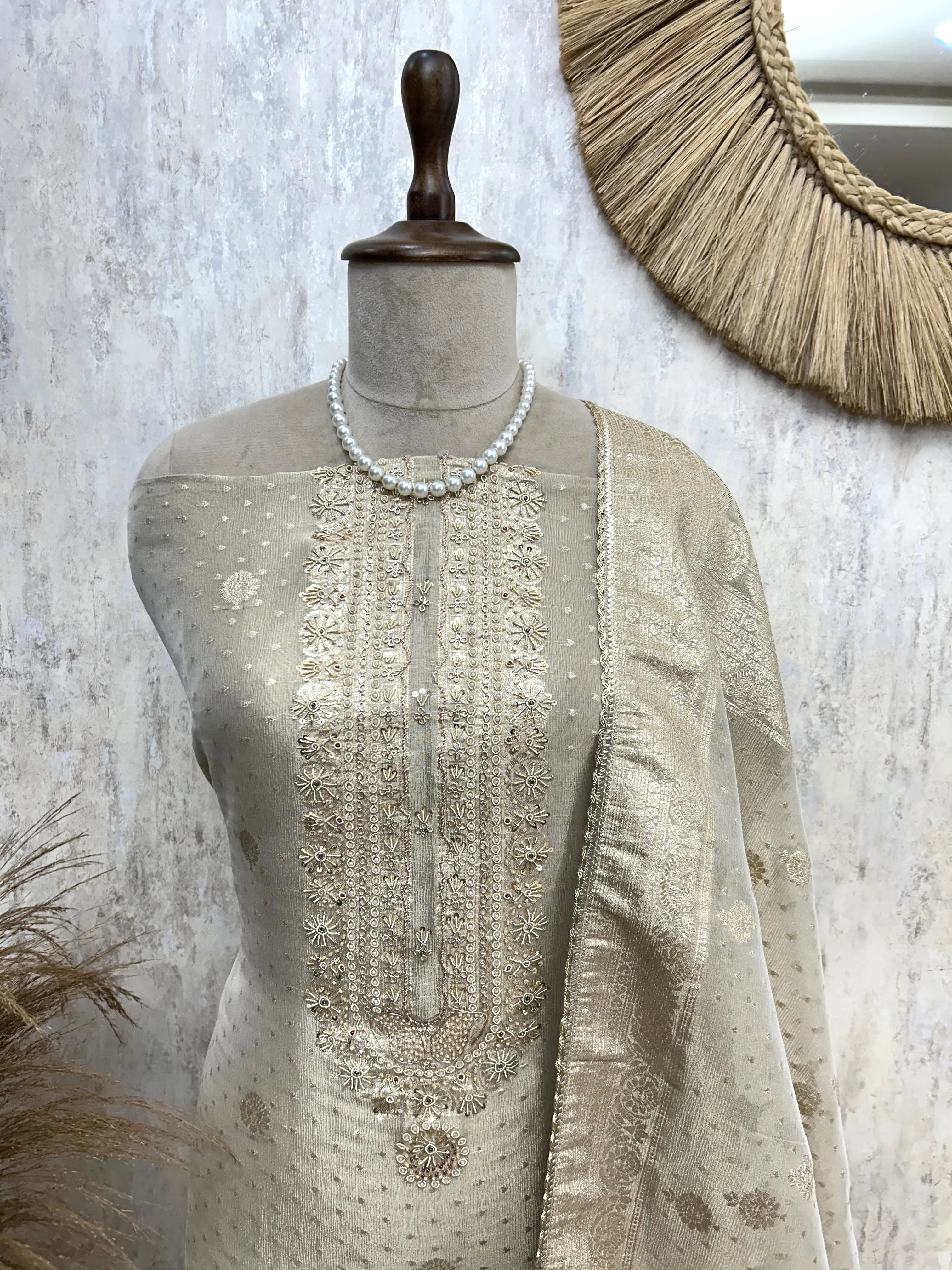 Ivory Elegance Unstitched suit