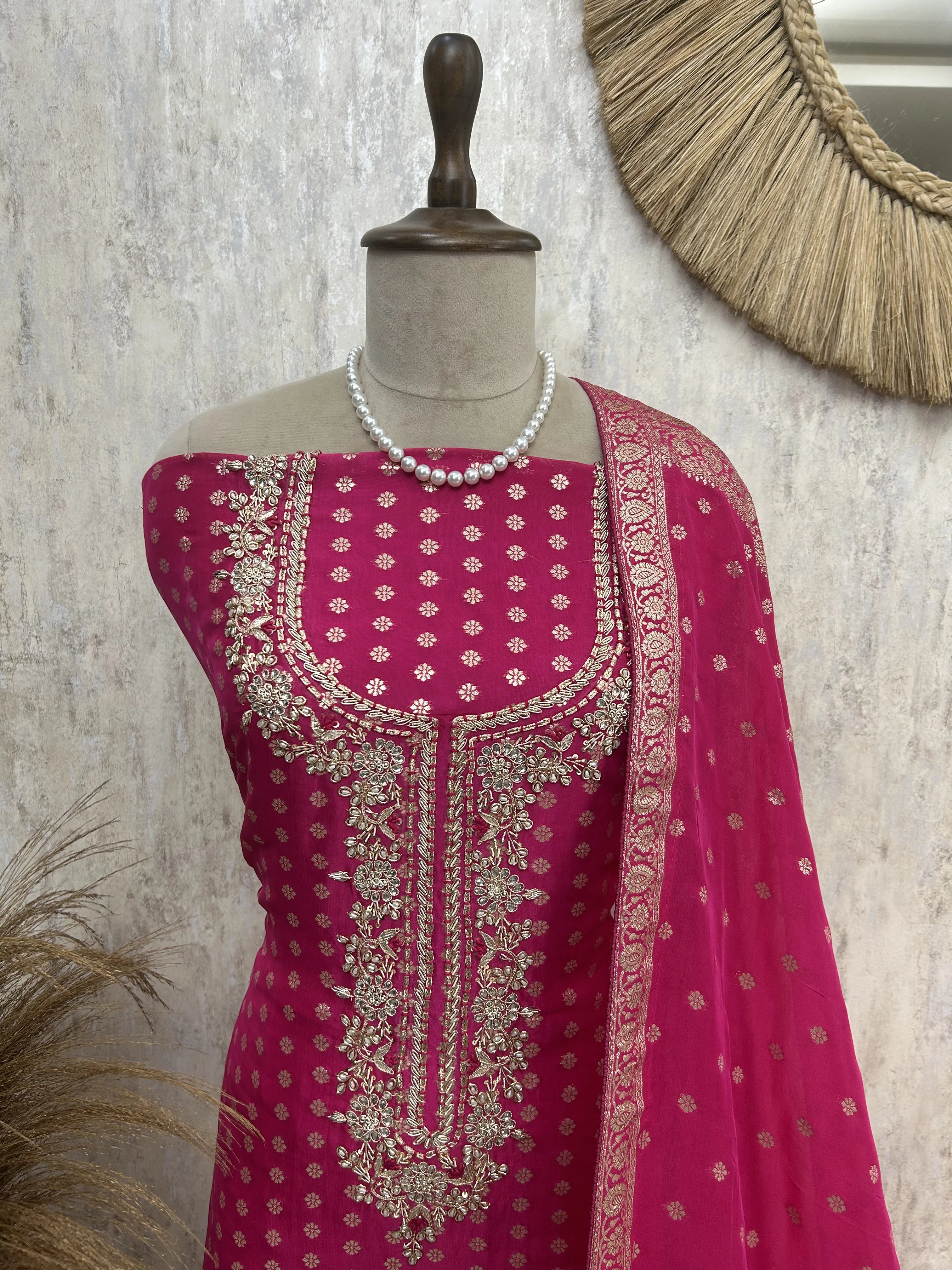 Royal Organza Unstitched suit