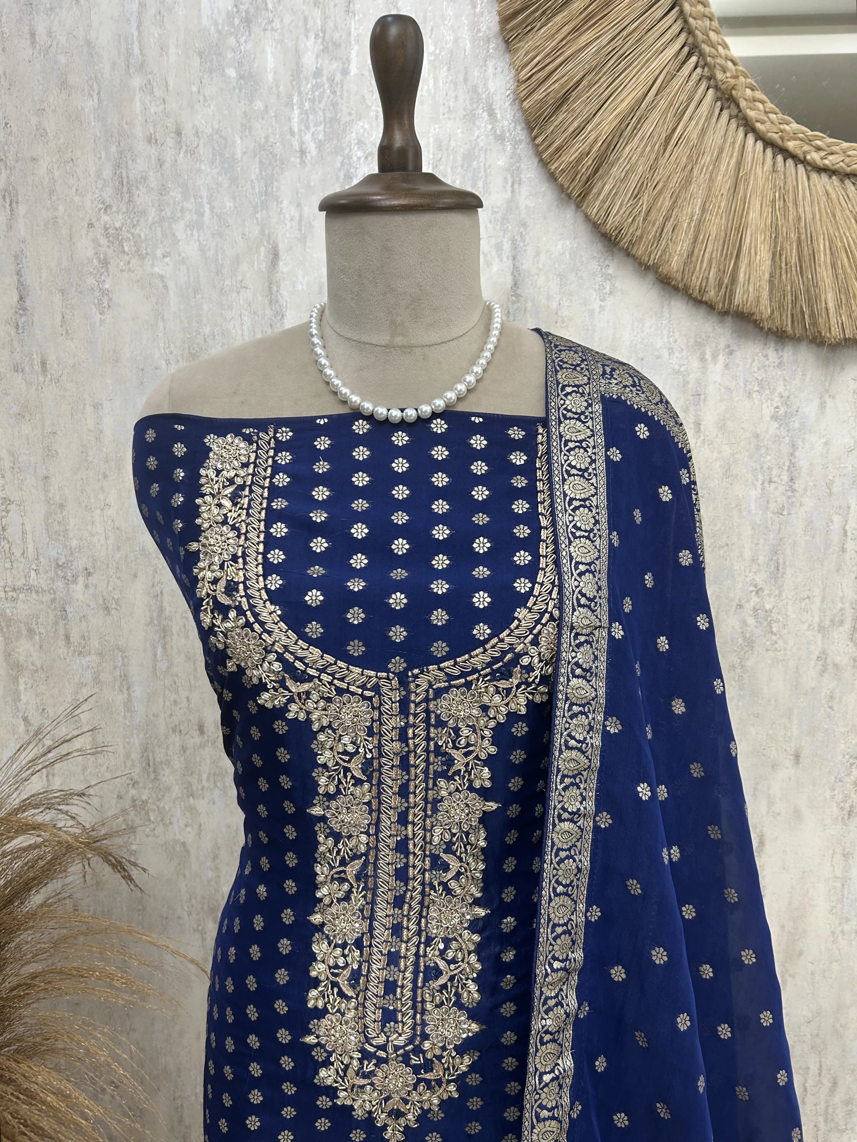 Royal Organza Unstitched suit