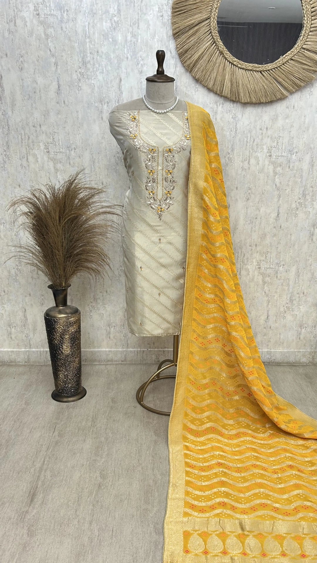 Timeless Ivory Unstitched Suit Set