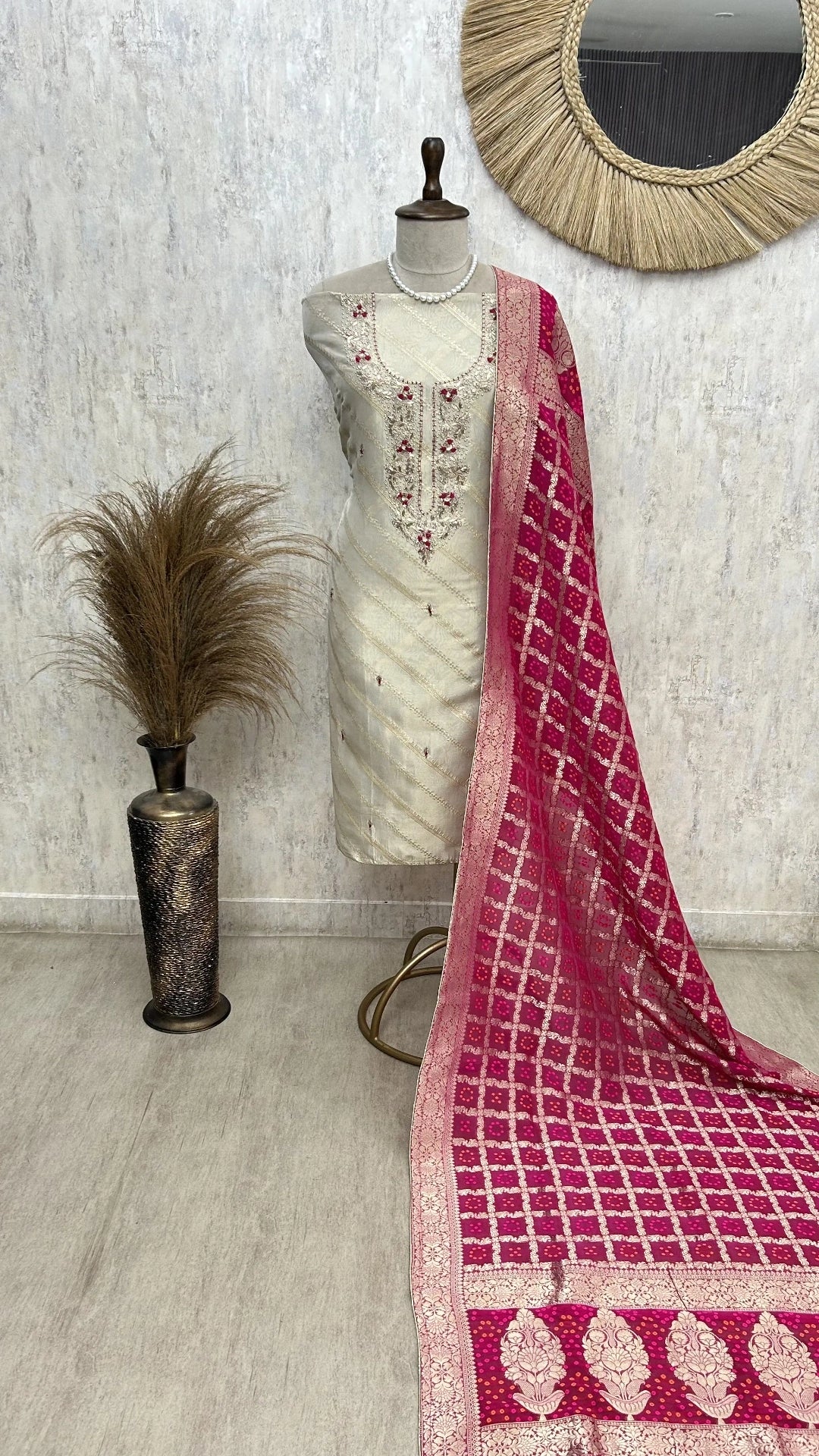 Timeless Ivory Unstitched Suit Set