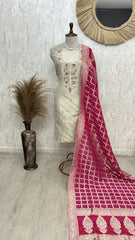 Timeless Ivory Unstitched Suit Set