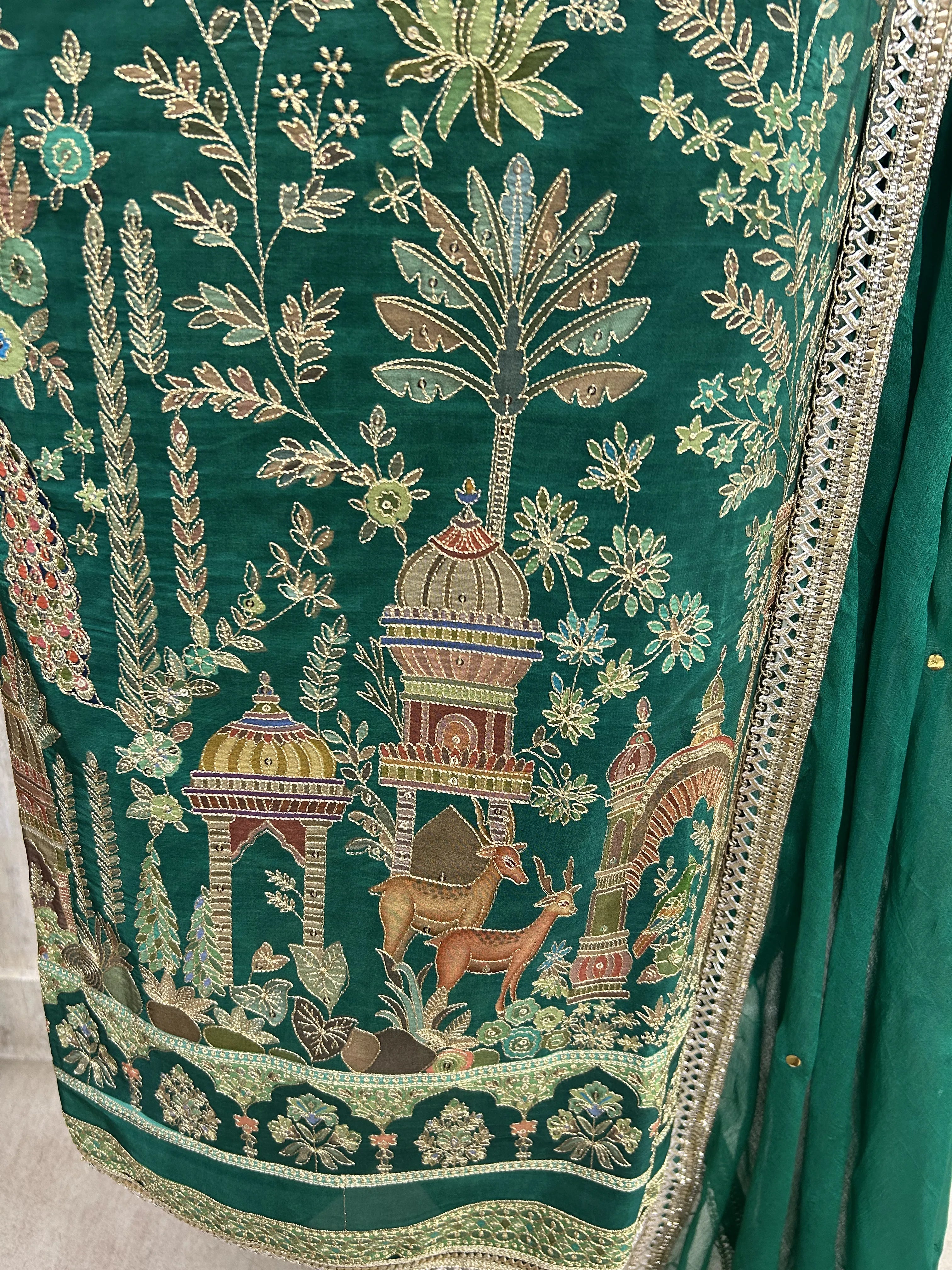 Embroidered Semi Crepe Unstitched Suit