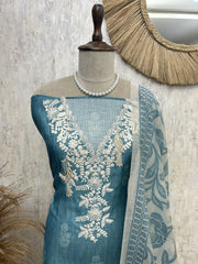 Graceful Threadwork Maheshwari Unstitched suit