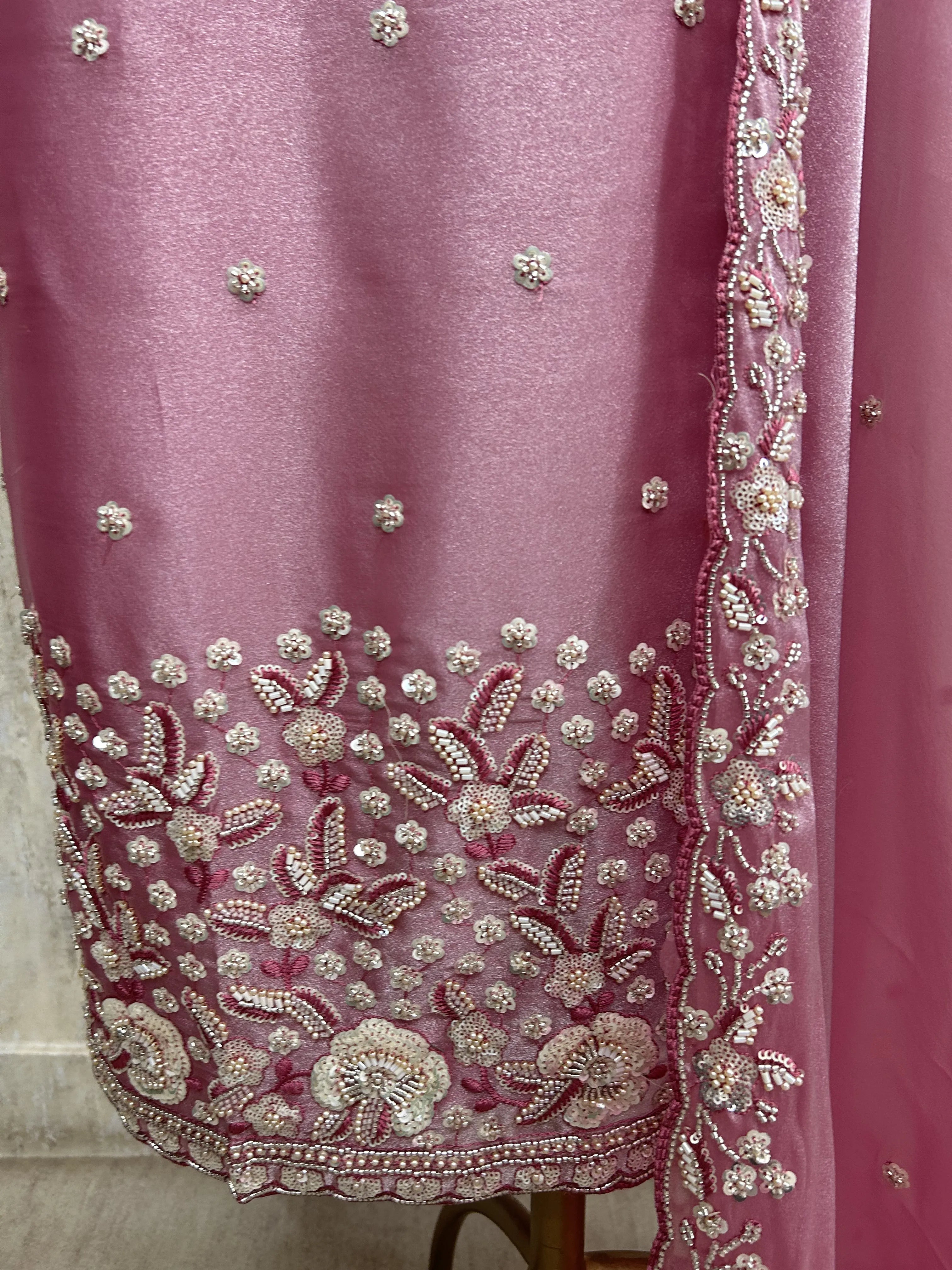 Graceful Glass Organza Unstitched Suit