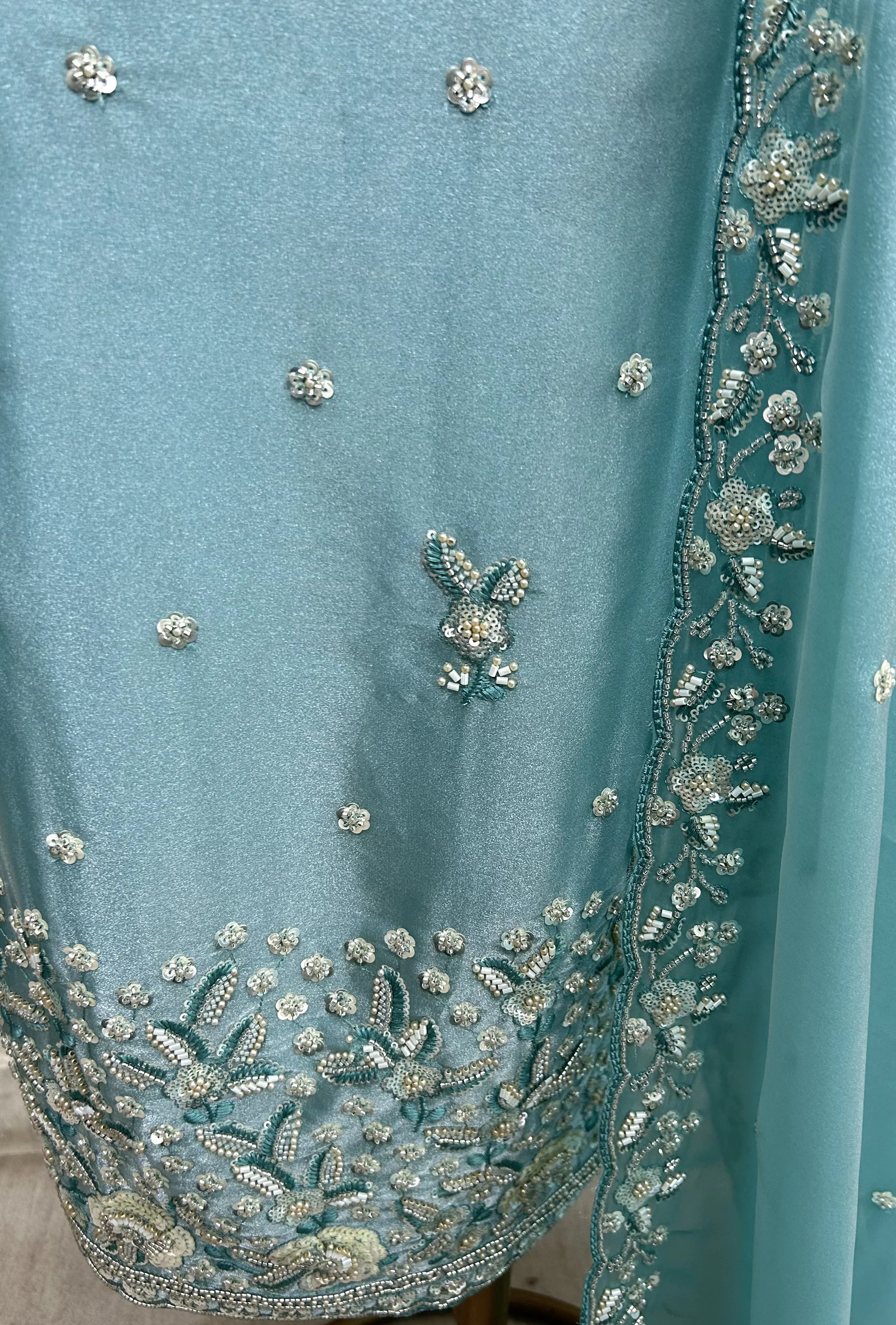 Graceful Glass Organza Unstitched Suit