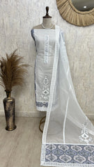 Lace Work Kota Unstitched Suit Set