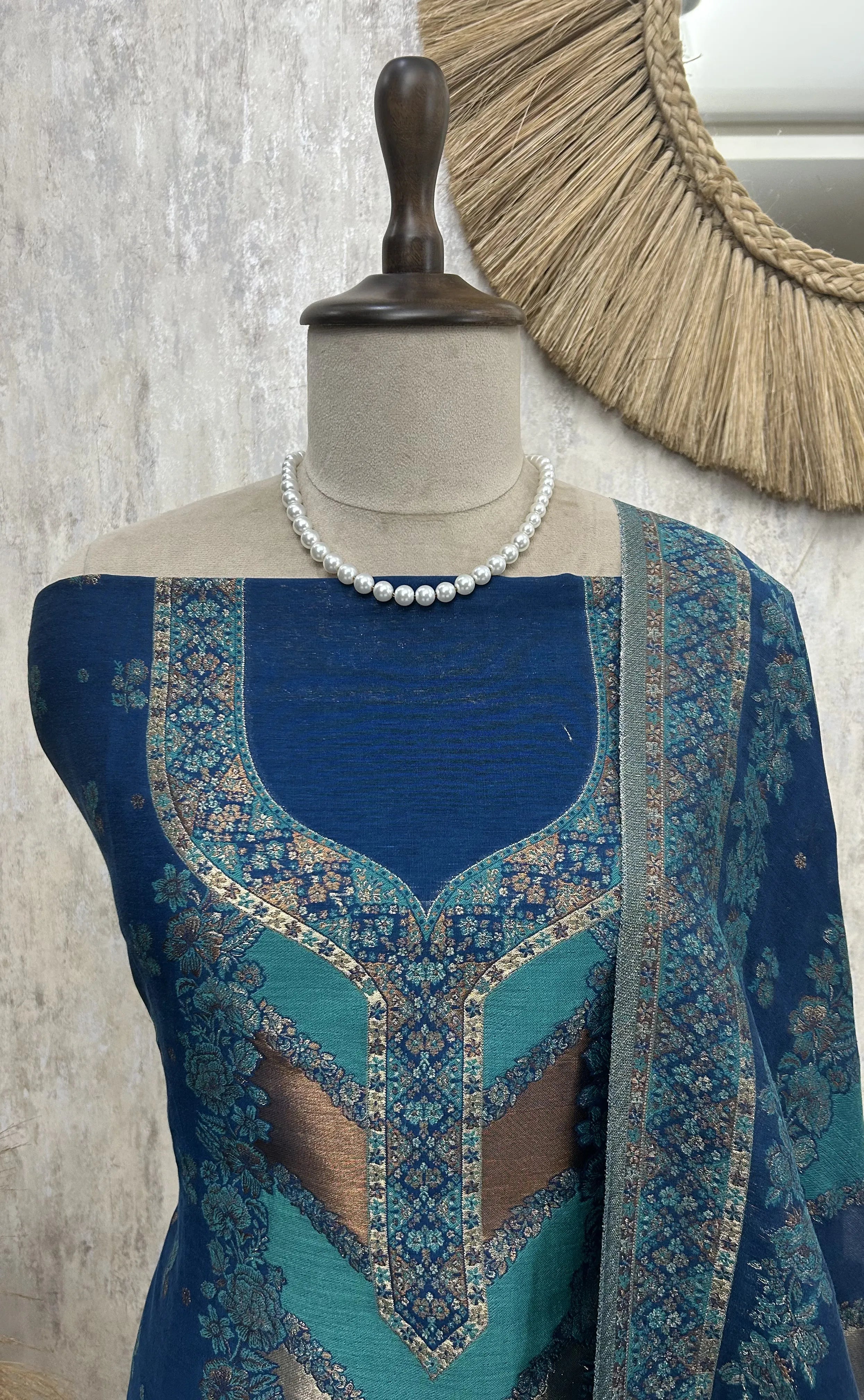 Luxury pure silk unstitched suit set