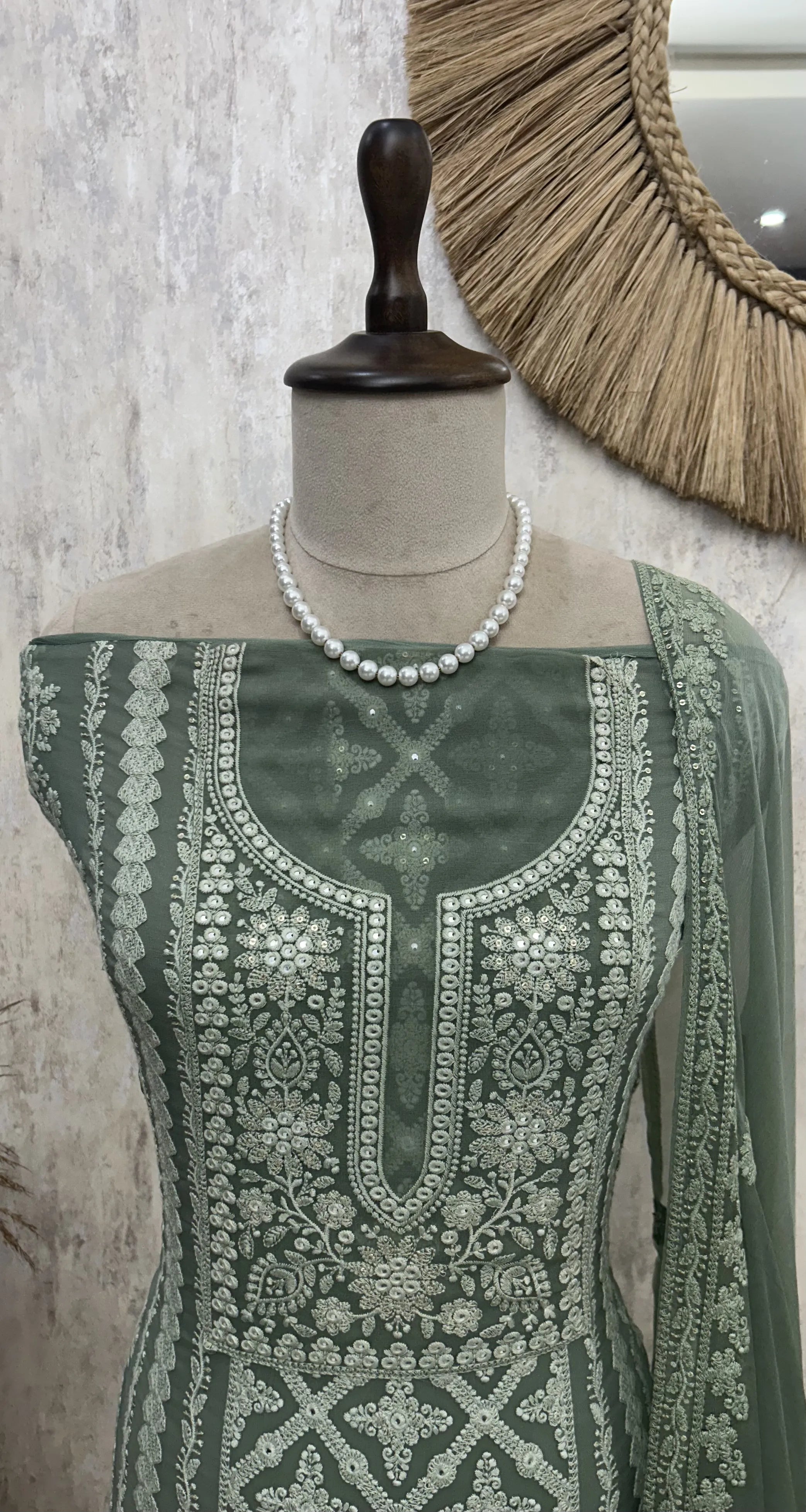 Lucknowi Unstitched Suit