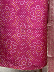 Chinon Unstitched Suit Set With Embroidered Neckline