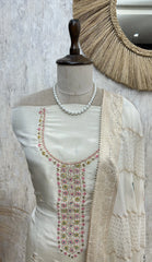 Graceful Tissue Silk Unstitched Suit