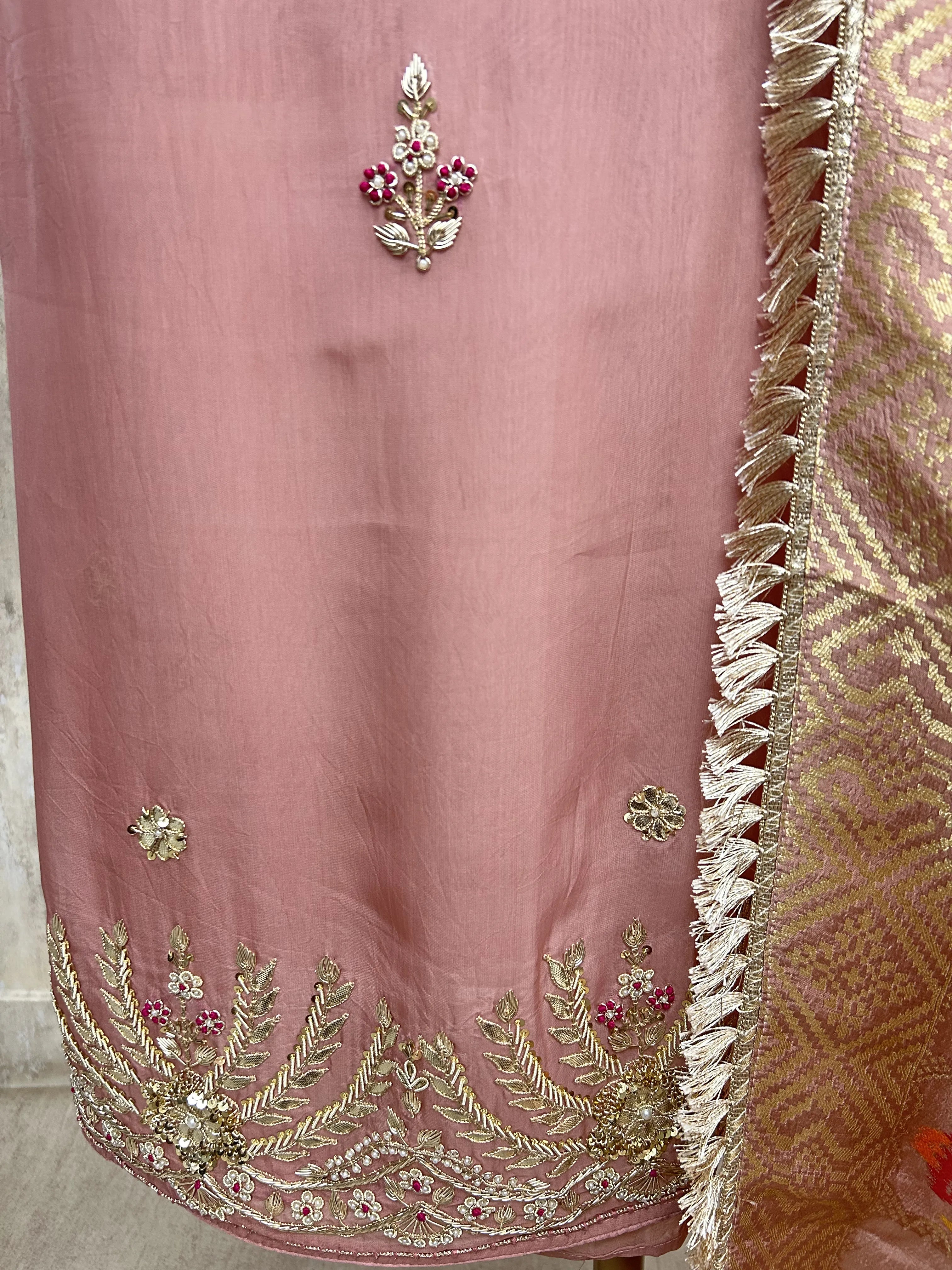 Premium Organza Handwork Unstitched Suit