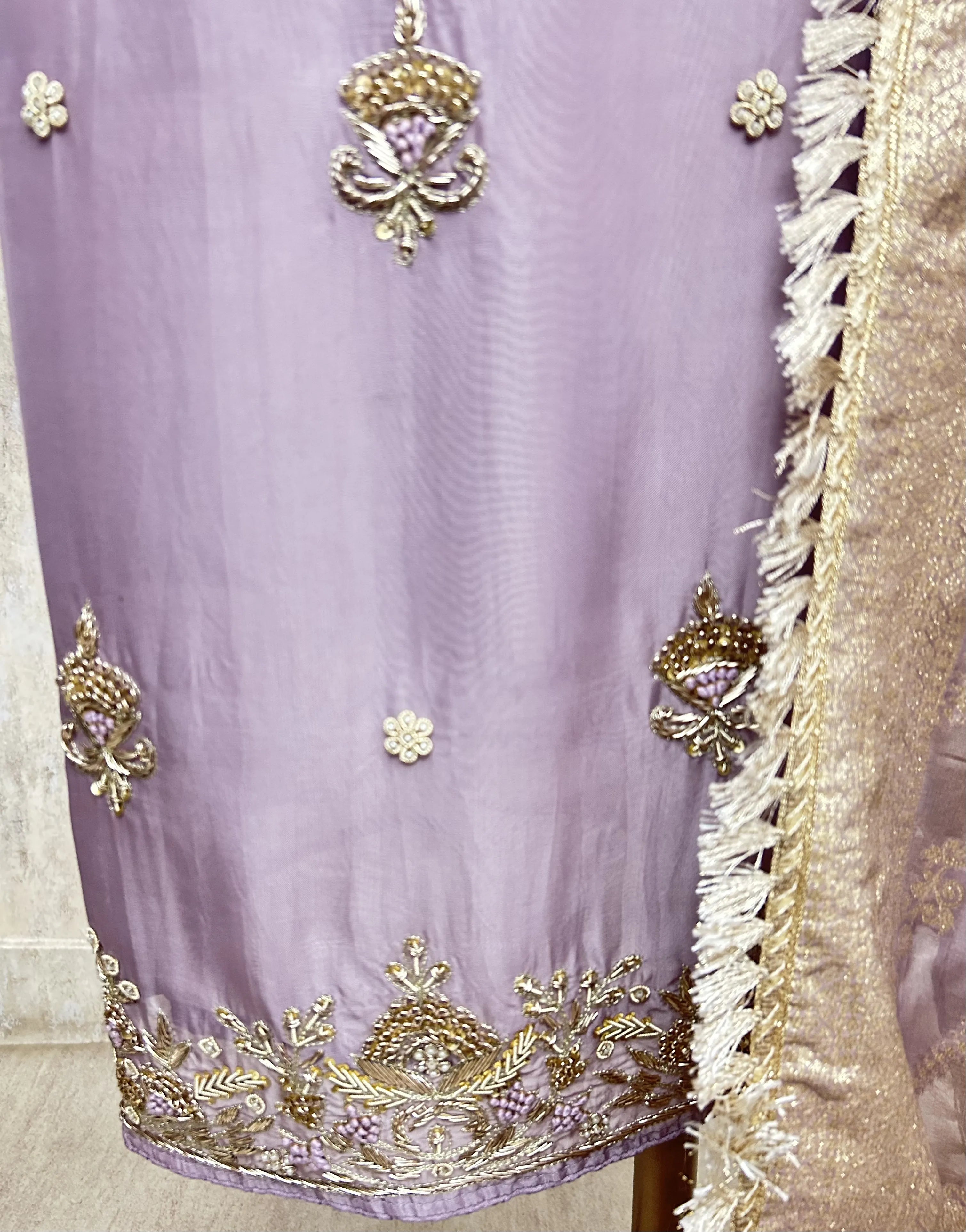 Premium Organza Handwork Unstitched Suit