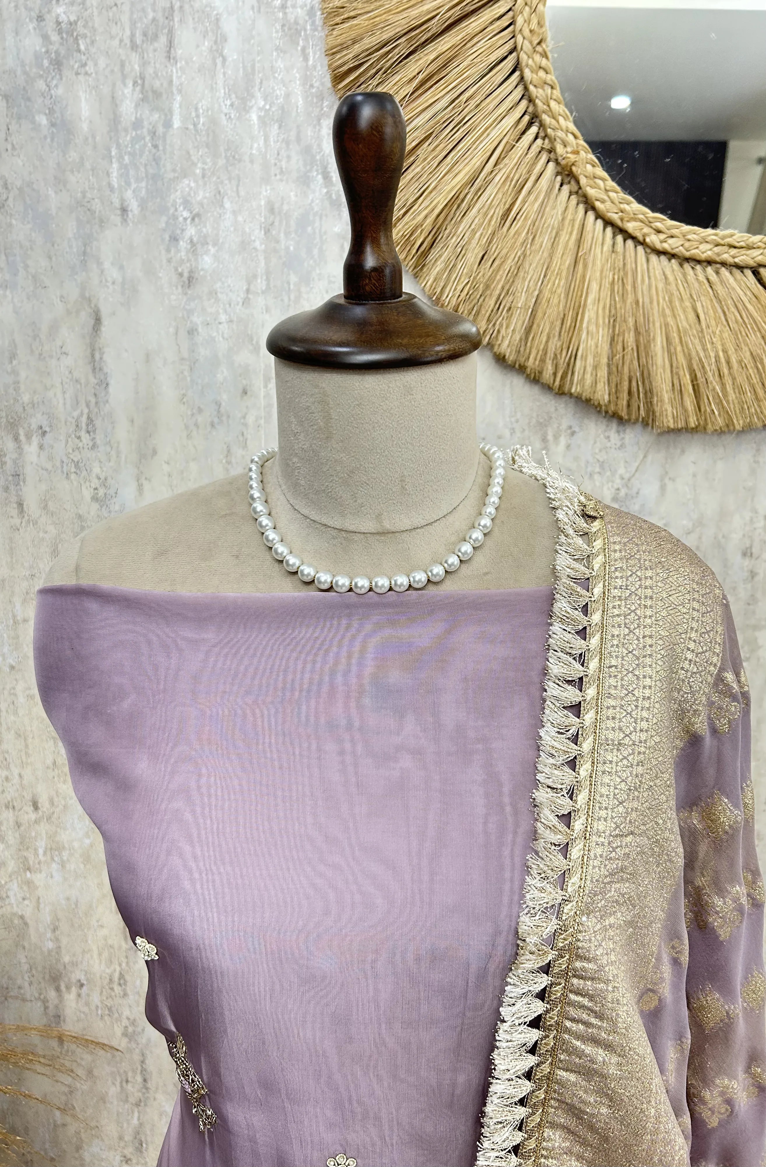 Premium Organza Handwork Unstitched Suit