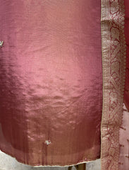 Hand Work Tissue Unstitched Suit Set