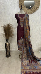 Kashmiri Kani Cotton Silk Unstitched Suit