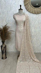 Mul Unstitched Suit With Intricate Embroidery