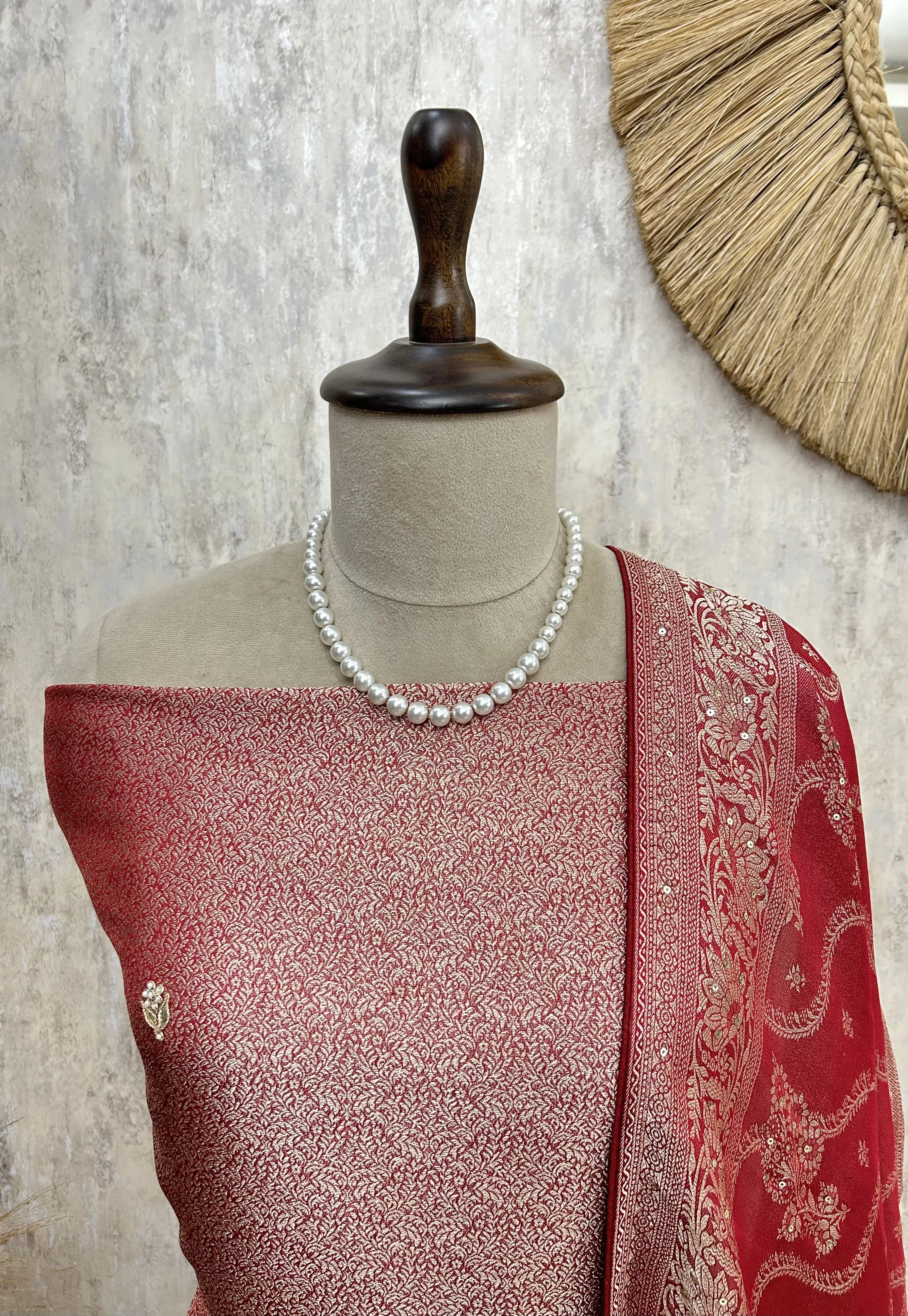 Premium Brocade Silk Unstitched Suit