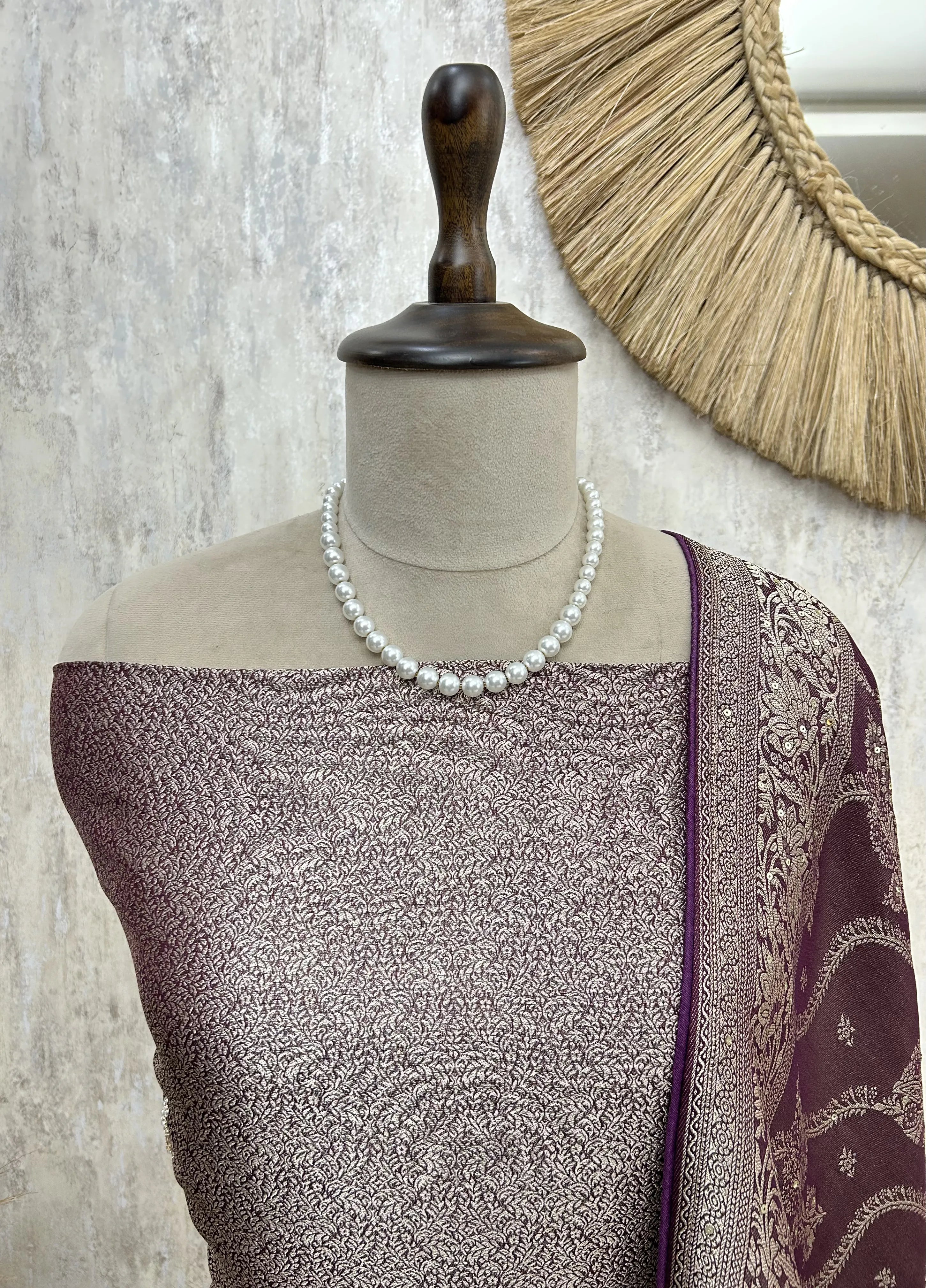 Premium Brocade Silk Unstitched Suit