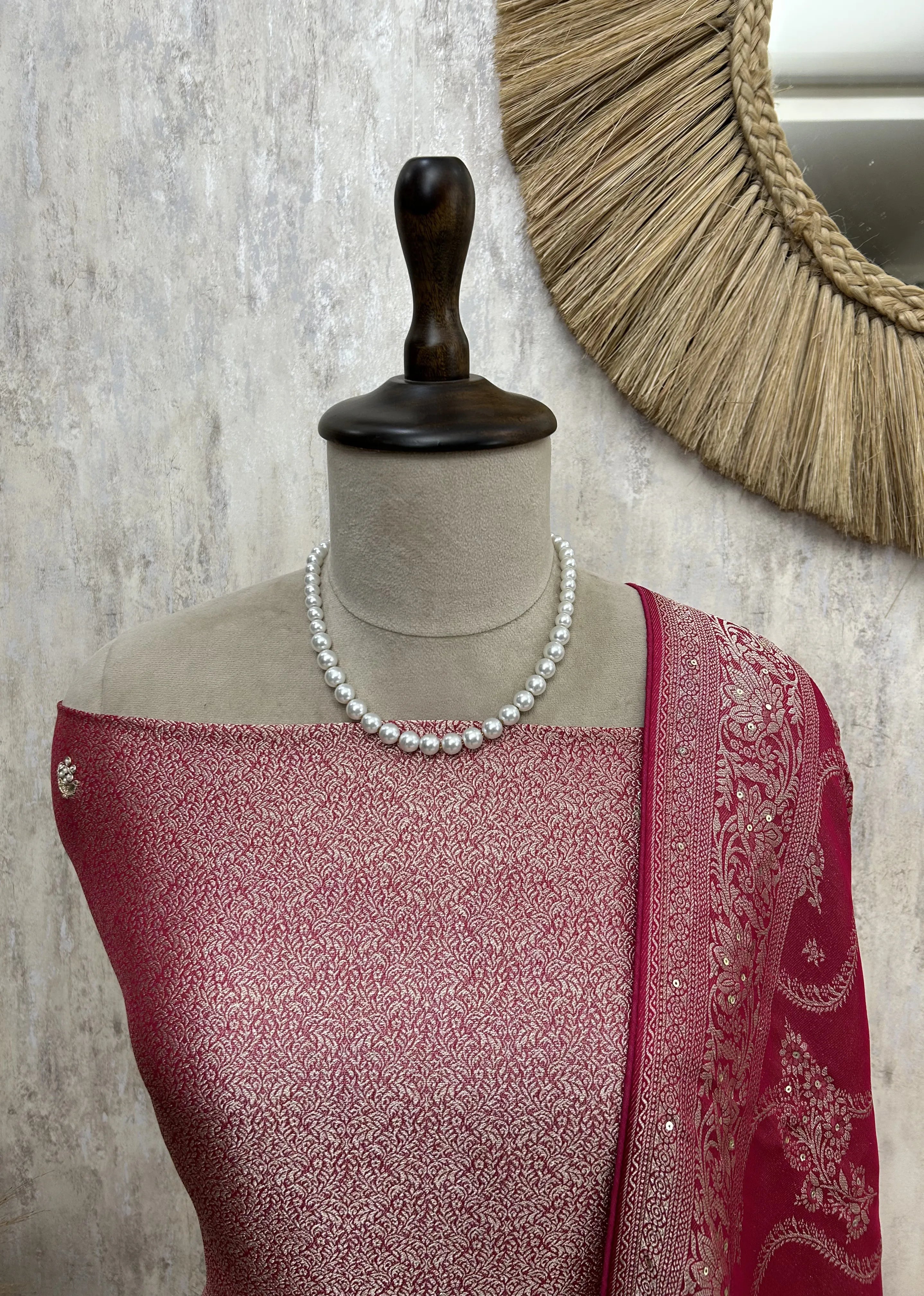 Premium Brocade Silk Unstitched Suit