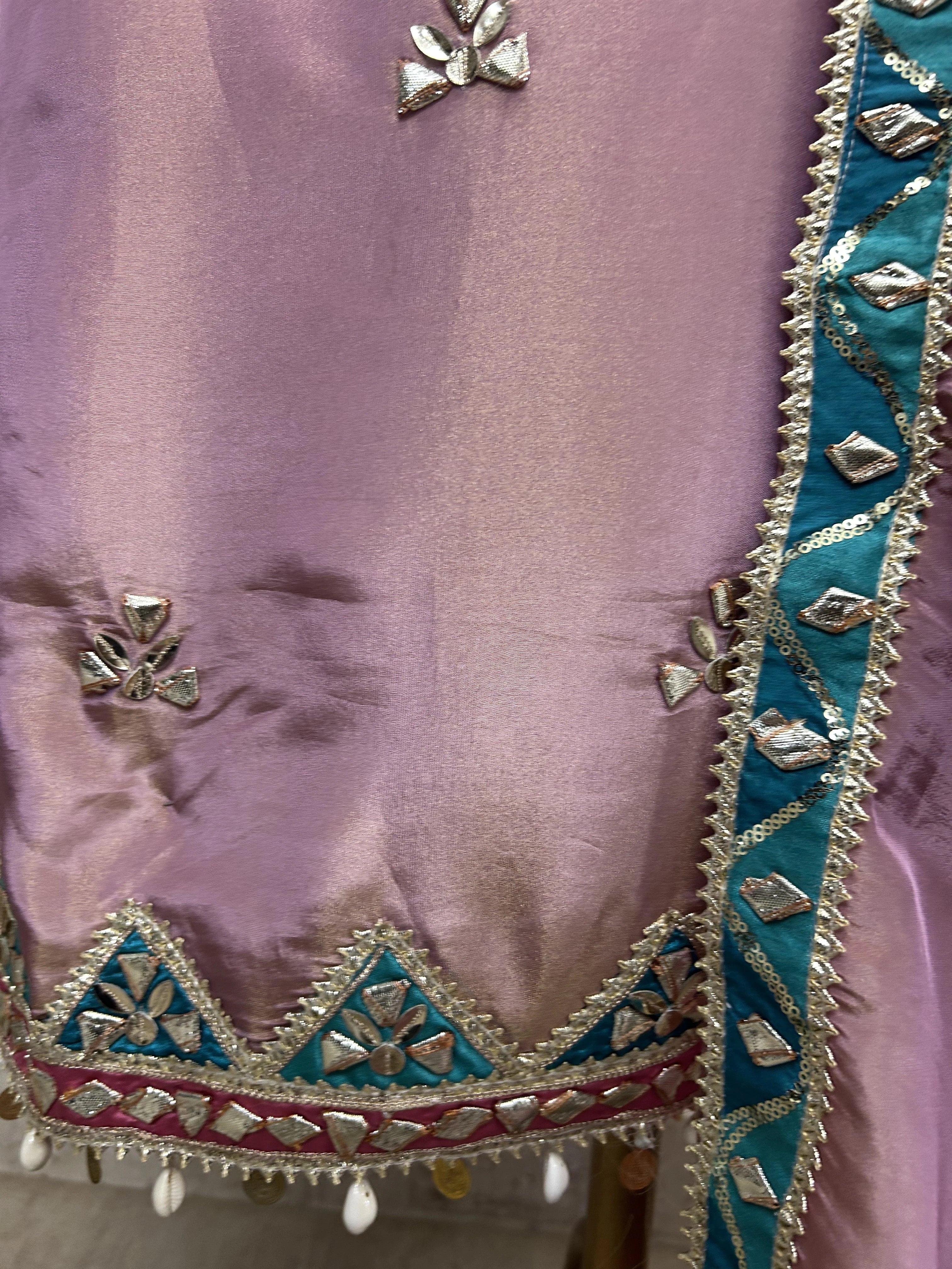 Gotta Work Tissue Silk Unstitched Suit Set