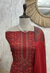 Sunehri phool kashmiri unstitched suit