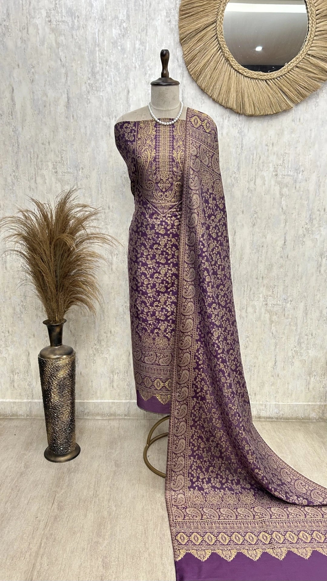 Paisley pashmina Unstitched suit