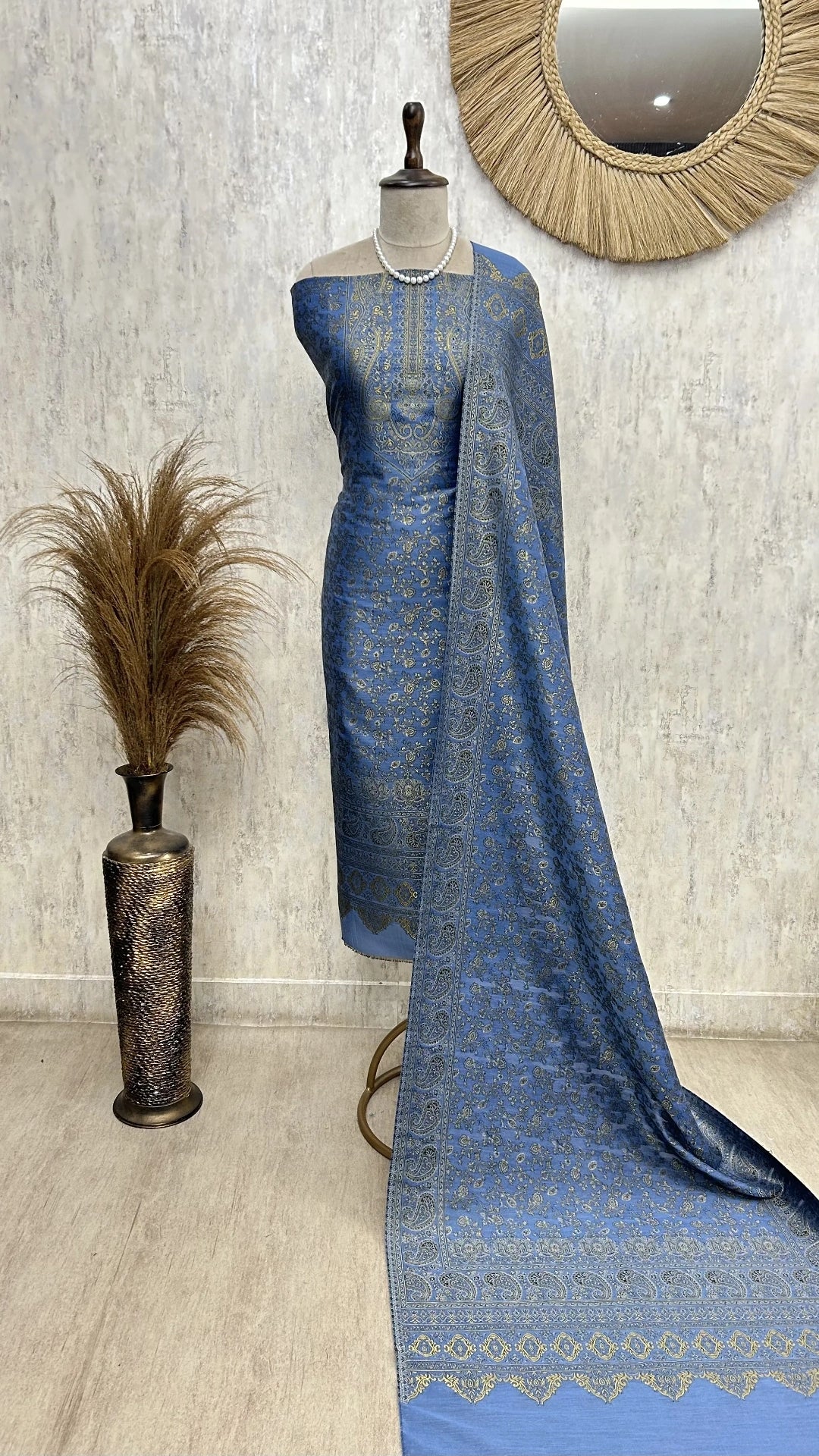 Paisley pashmina Unstitched suit