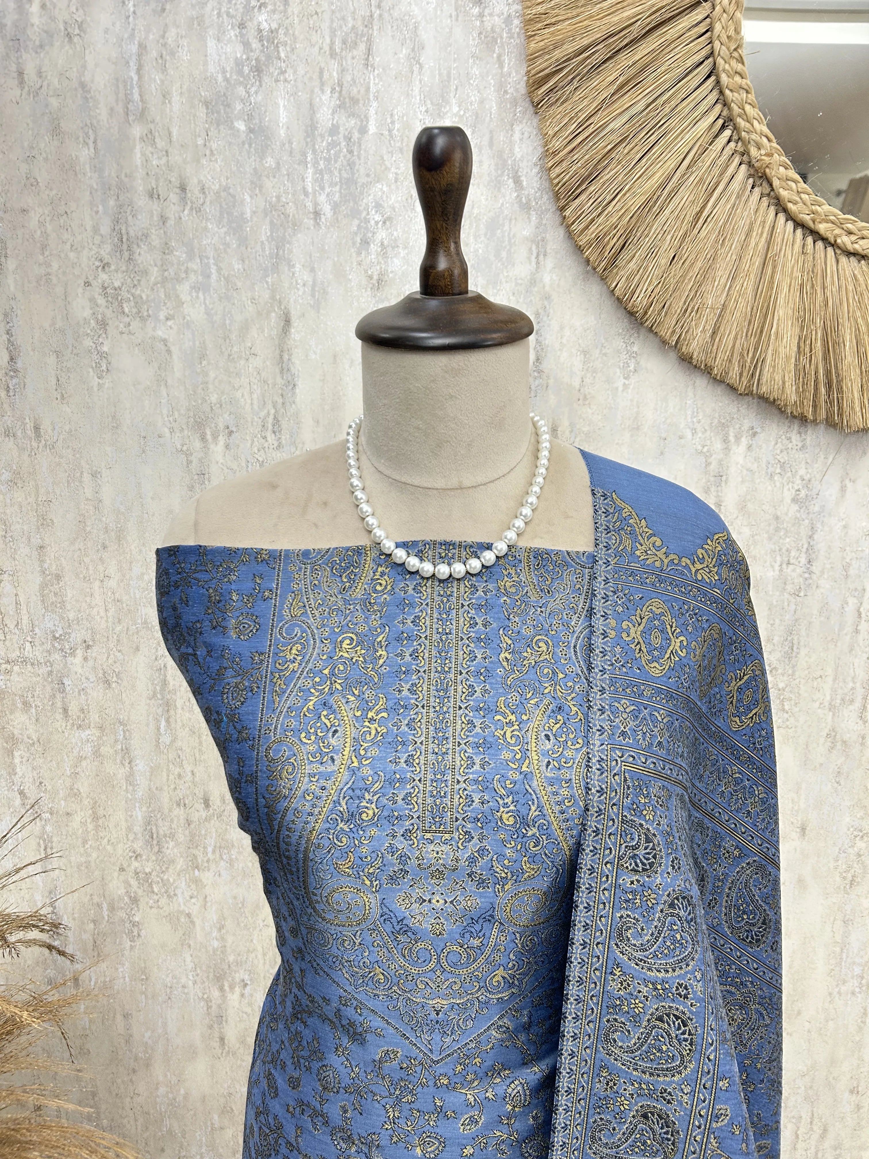 Paisley pashmina Unstitched suit