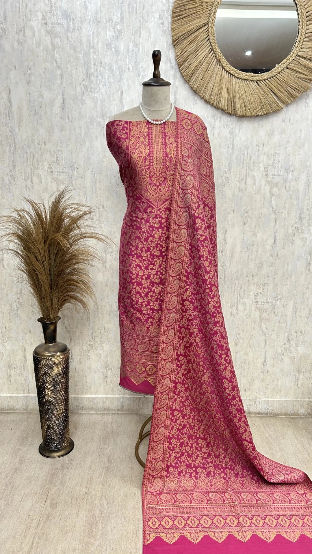 Paisley pashmina Unstitched suit