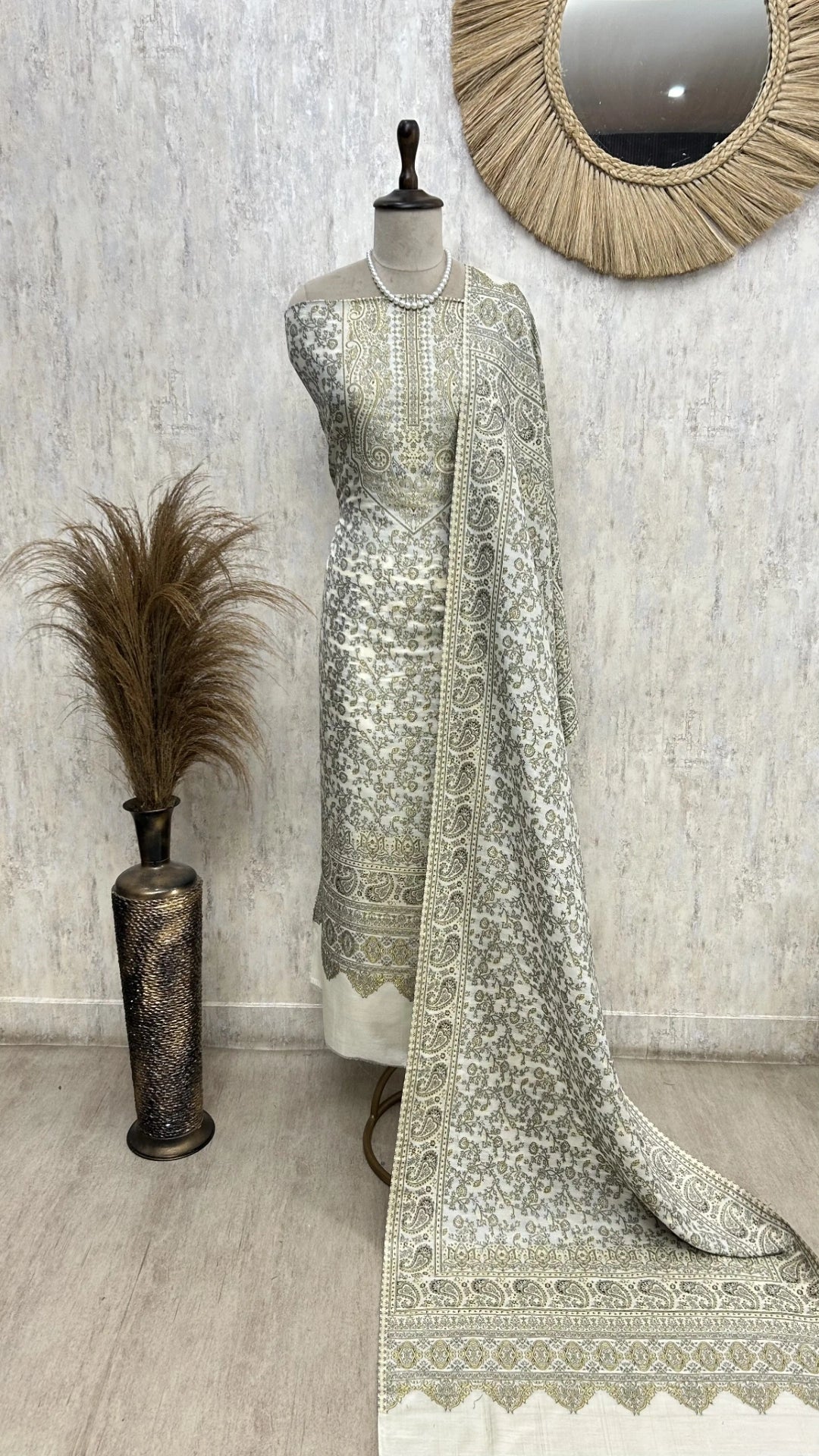 Paisley pashmina Unstitched suit