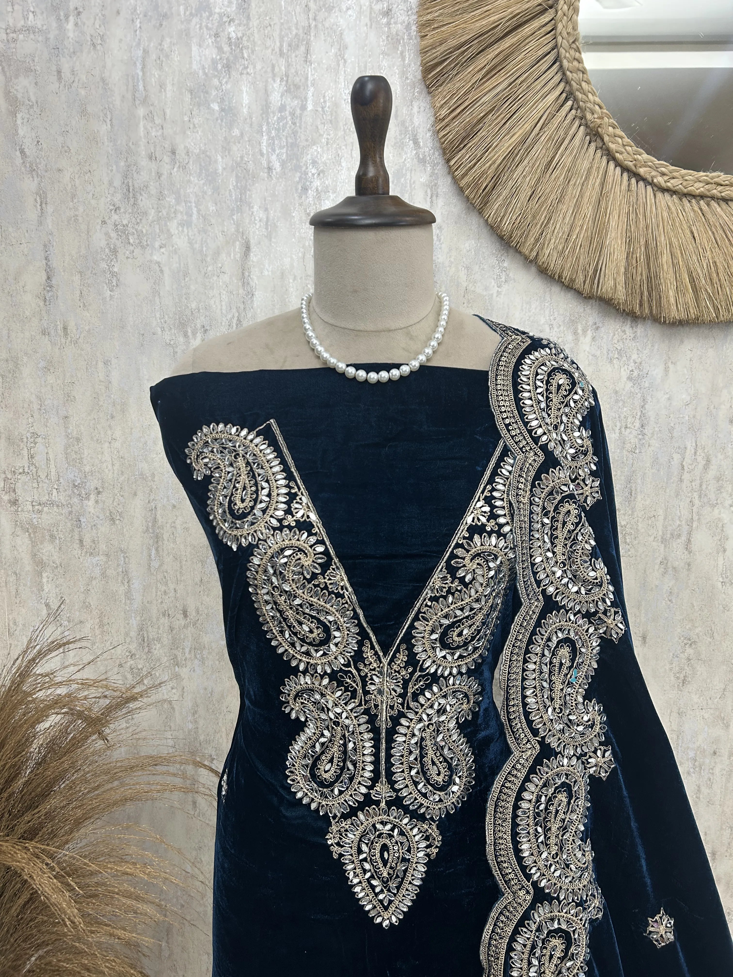 Regal Velvet Unstitched Suit