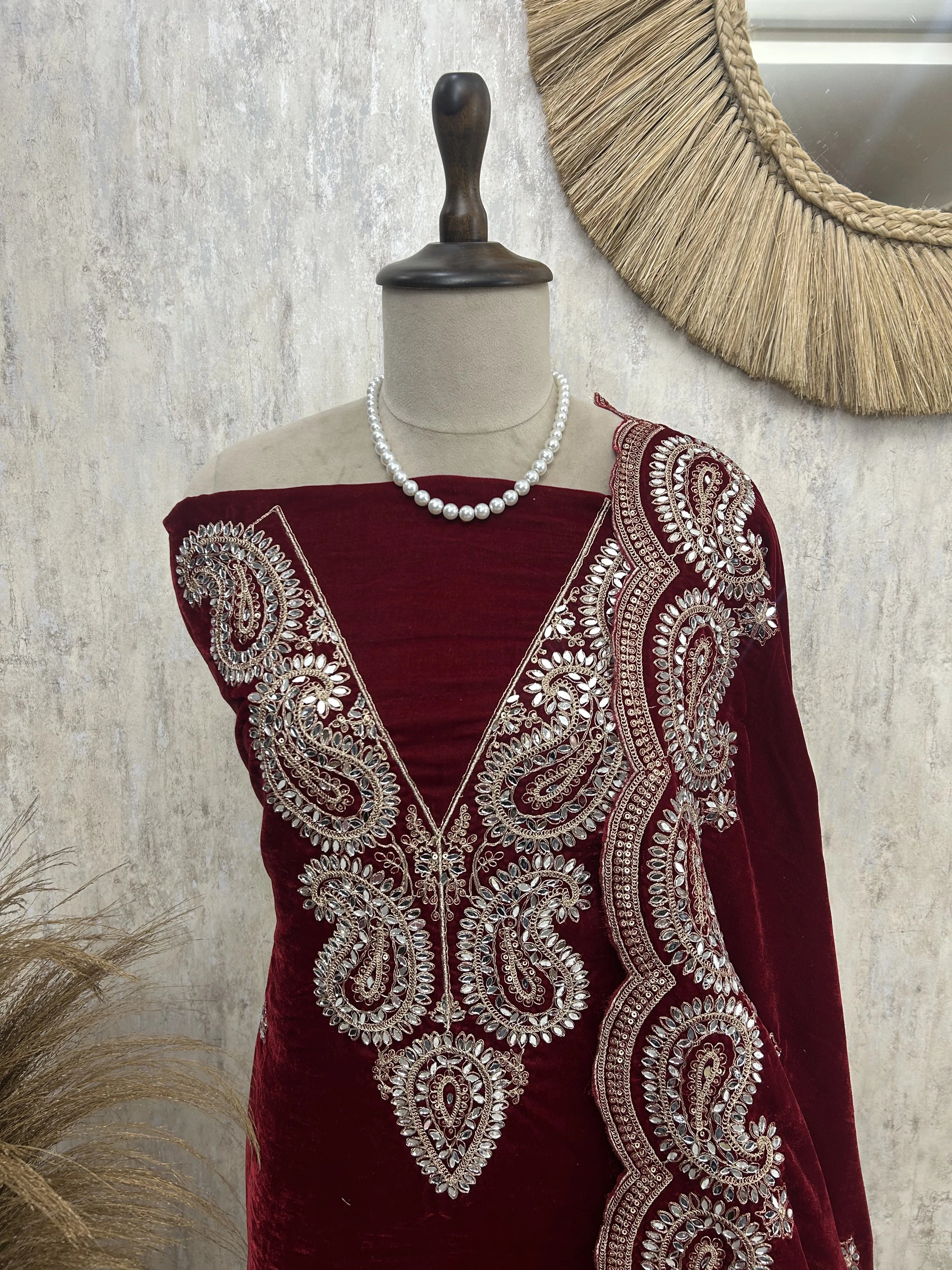 Regal Velvet Unstitched Suit